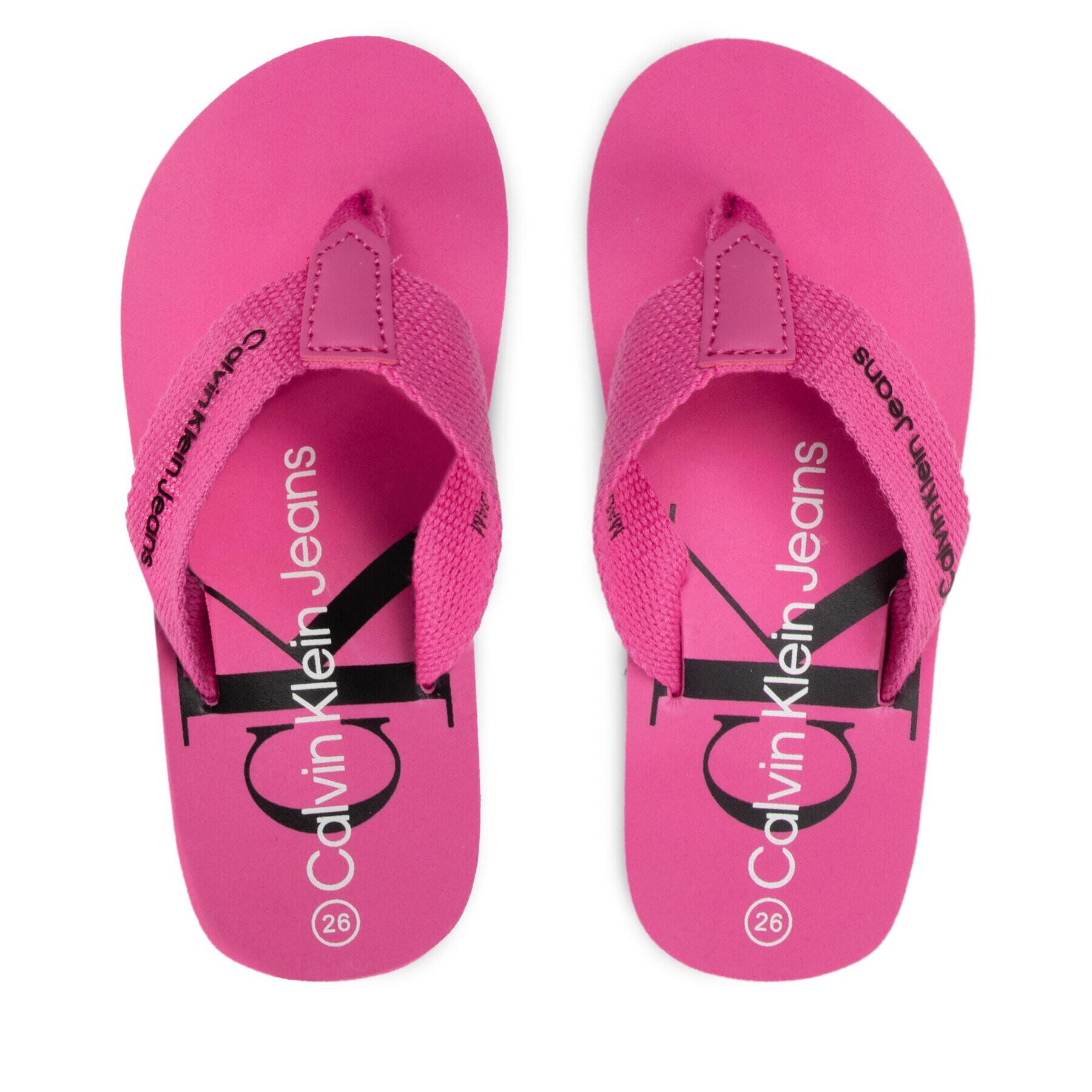 Calvin Klein Jeans Джапанки Logo Print Flip Flop V3A8-80217-0058 M Розов - Pepit.bg