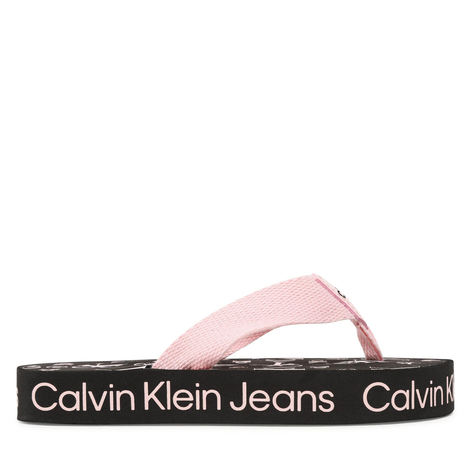 Calvin Klein Jeans Джапанки Logo Print Flip Flop V3A8-80520-0058 Розов - Pepit.bg