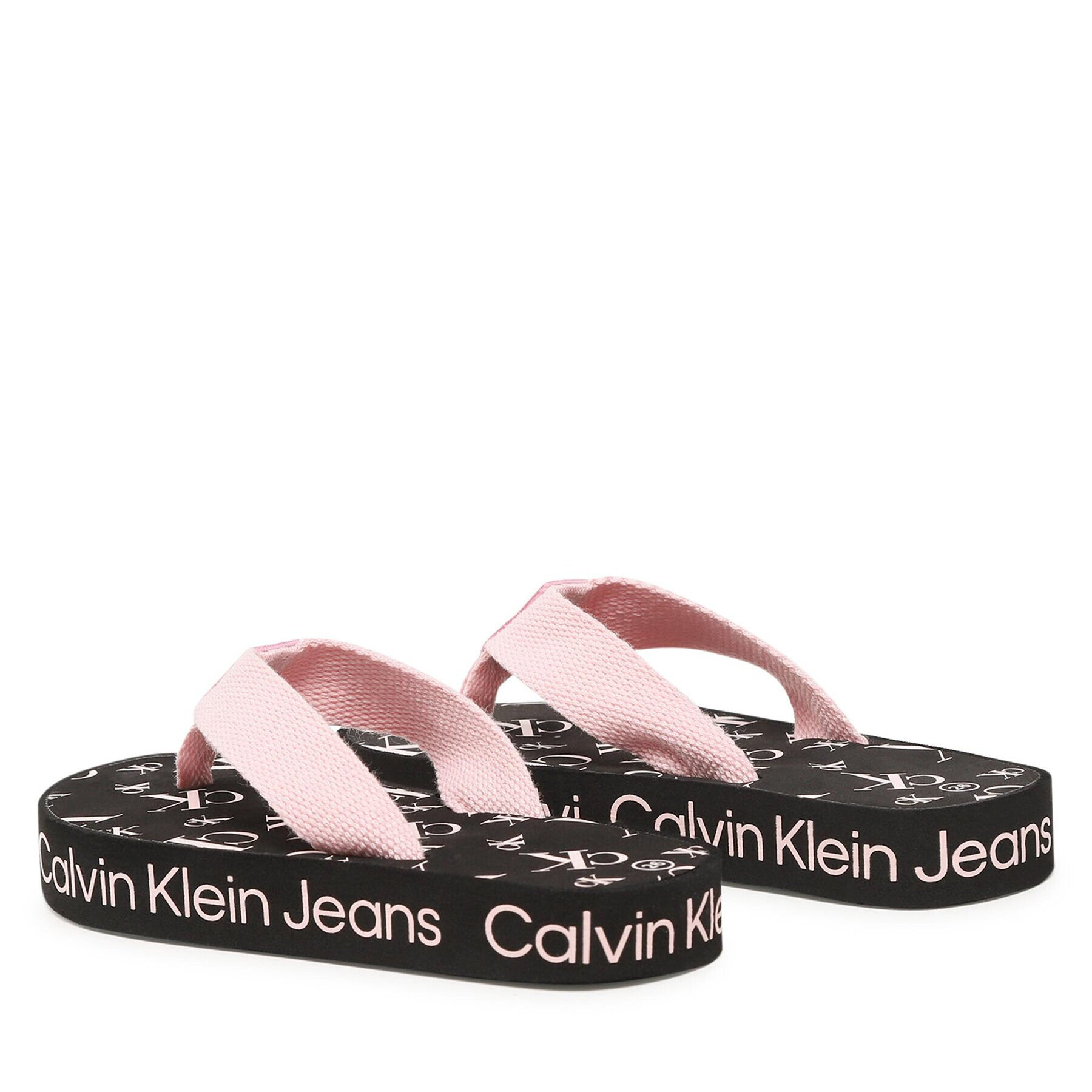 Calvin Klein Jeans Джапанки Logo Print Flip Flop V3A8-80520-0058 Розов - Pepit.bg