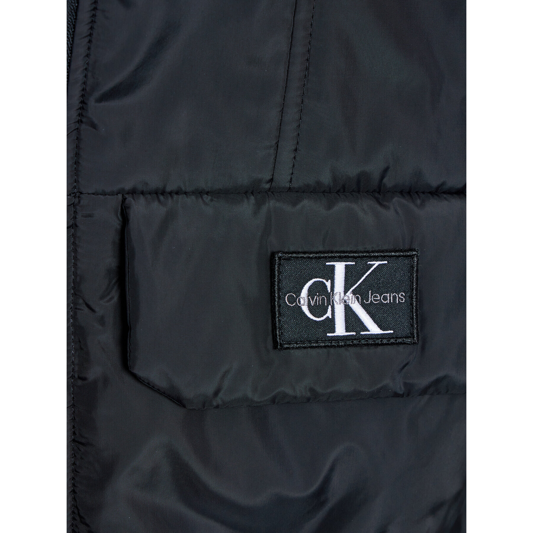 Calvin Klein Jeans Елек Badge Vest IB0IB01655 Черен Regular Fit - Pepit.bg