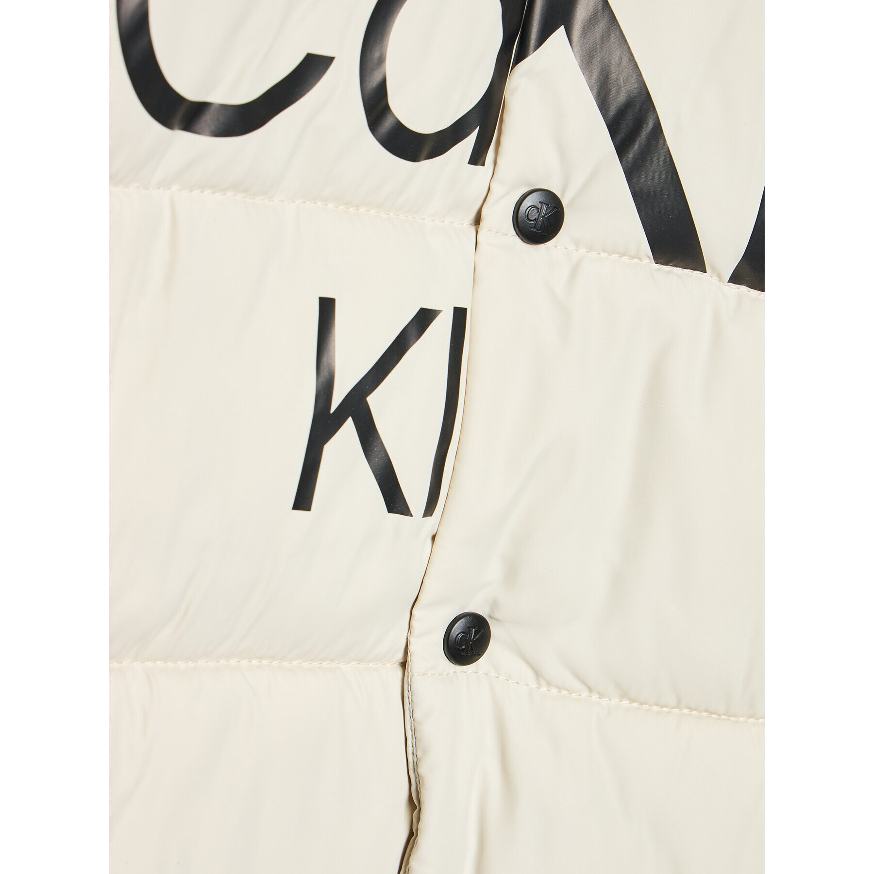 Calvin Klein Jeans Елек Bold Institutional IB0IB01557 Екрю Regular Fit - Pepit.bg