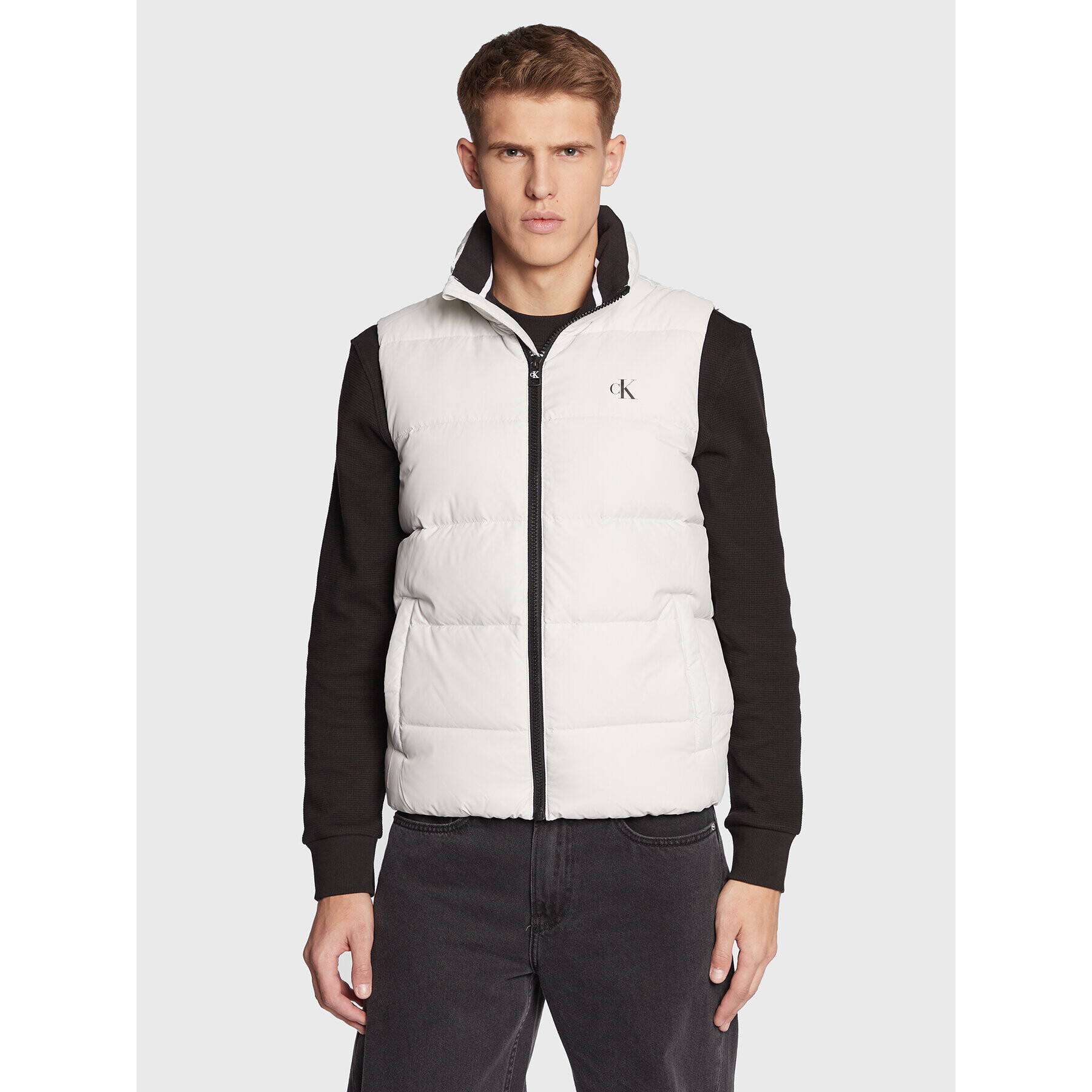 Calvin Klein Jeans Елек J30J319055 Сив Regular Fit - Pepit.bg
