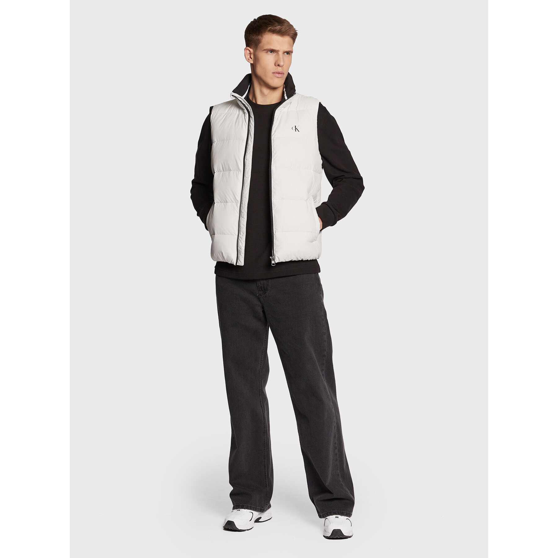 Calvin Klein Jeans Елек J30J319055 Сив Regular Fit - Pepit.bg