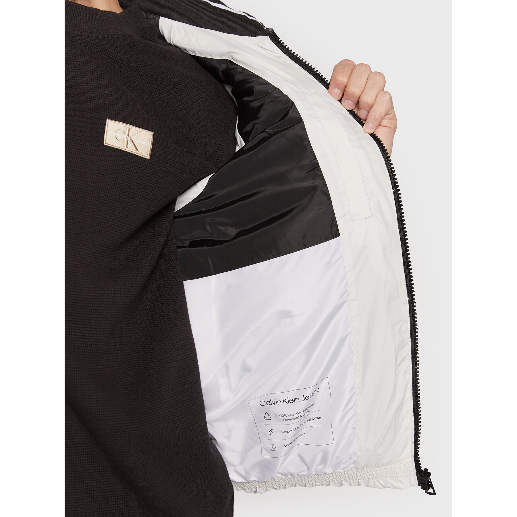 Calvin Klein Jeans Елек J30J319055 Сив Regular Fit - Pepit.bg
