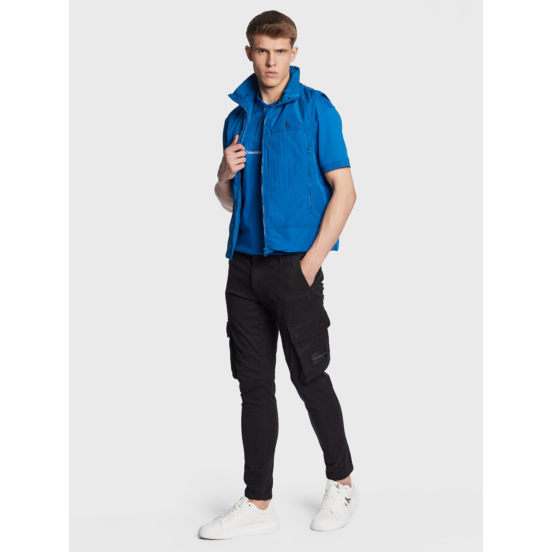 Calvin Klein Jeans Елек J30J322940 Син Regular Fit - Pepit.bg