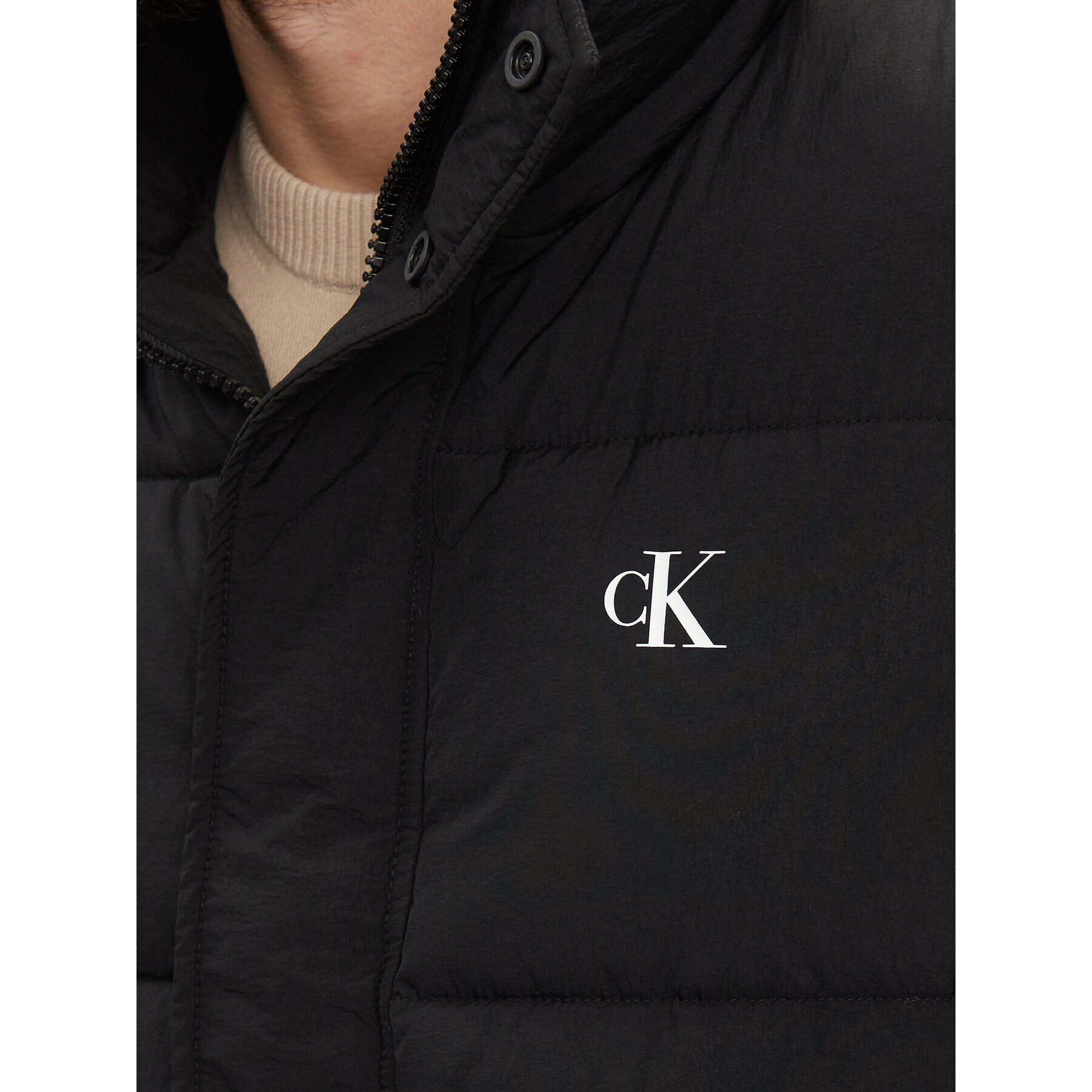 Calvin Klein Jeans Елек J30J324075 Черен Regular Fit - Pepit.bg