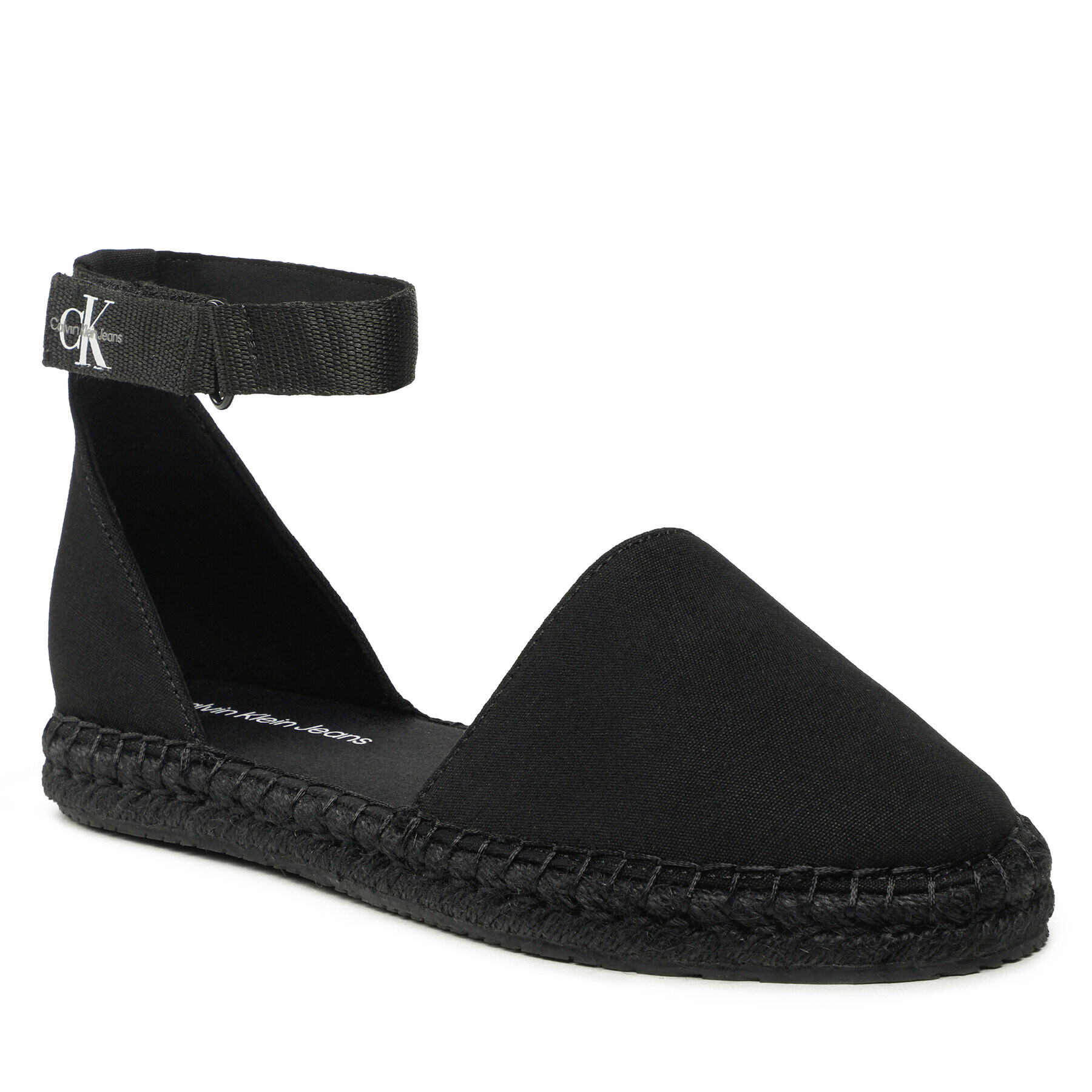 Calvin Klein Jeans Еспадрили Ankle Espadrille YW0YW01027 Черен - Pepit.bg