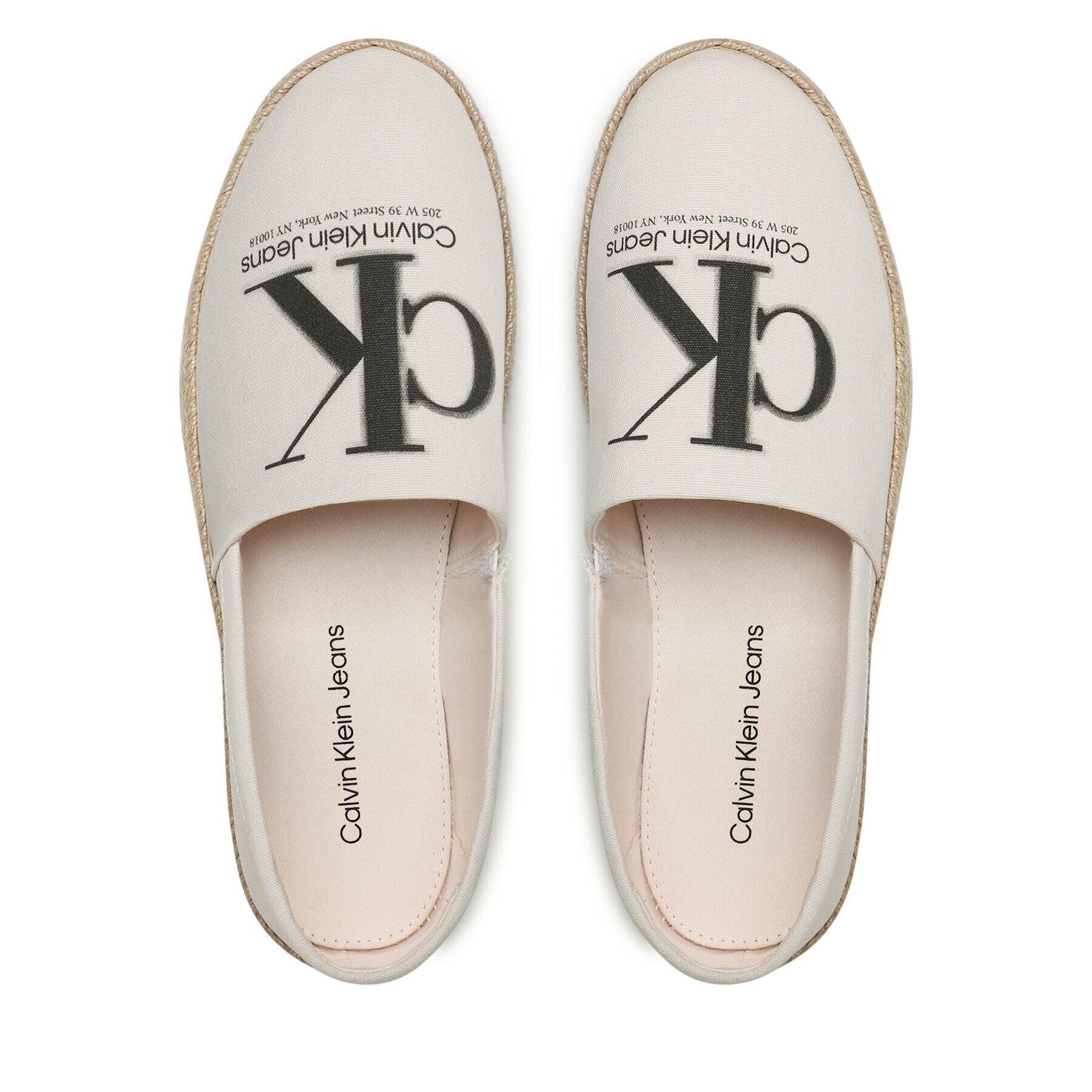 Calvin Klein Jeans Еспадрили Espadrille Ess Monogram YM0YM00654 Екрю - Pepit.bg