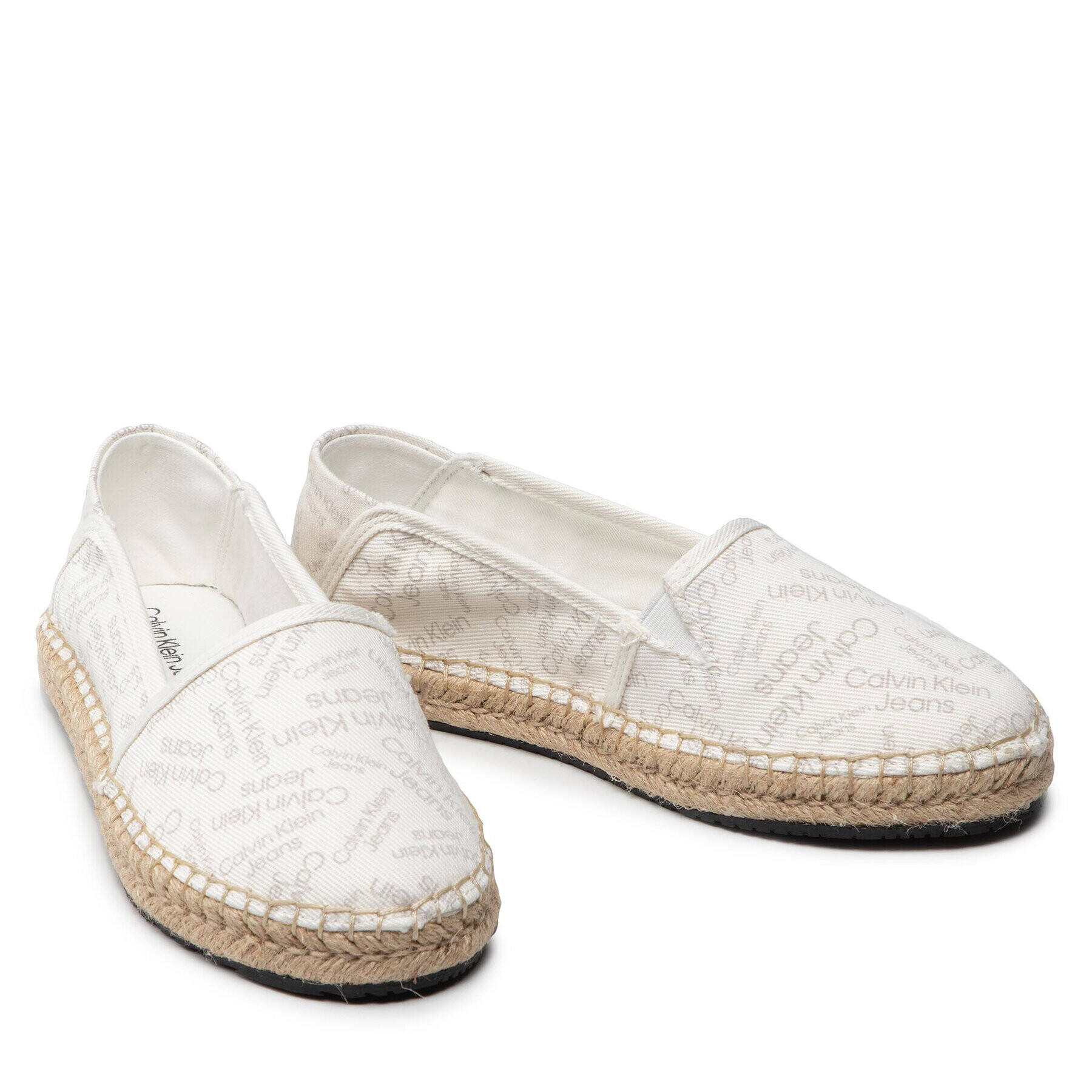 Calvin Klein Jeans Еспадрили Espadrilles Denim White YW0YW00653 Бял - Pepit.bg