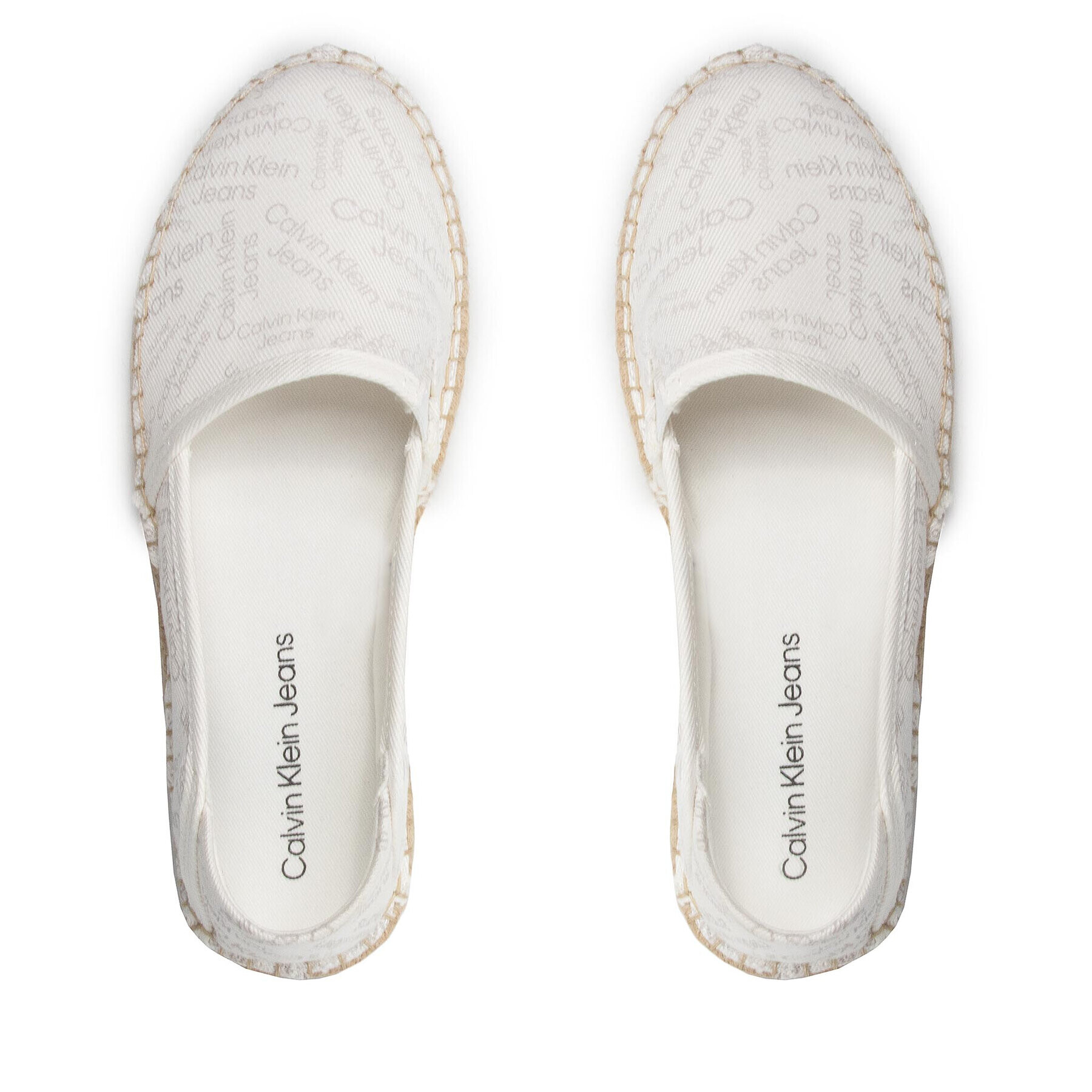 Calvin Klein Jeans Еспадрили Espadrilles Denim White YW0YW00653 Бял - Pepit.bg