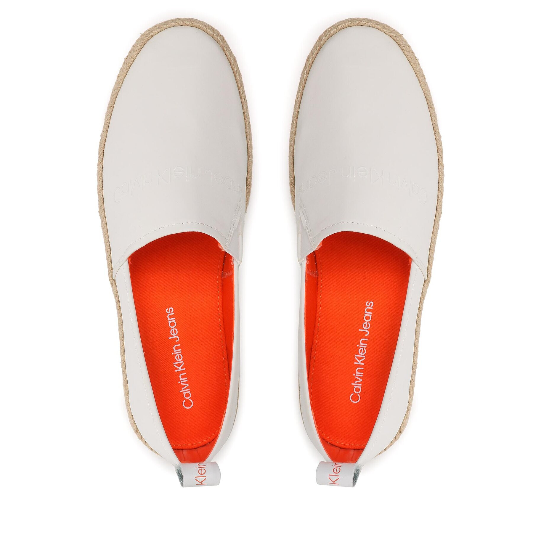 Calvin Klein Jeans Еспадрили Esparille Inst YM0YM00655 Бял - Pepit.bg