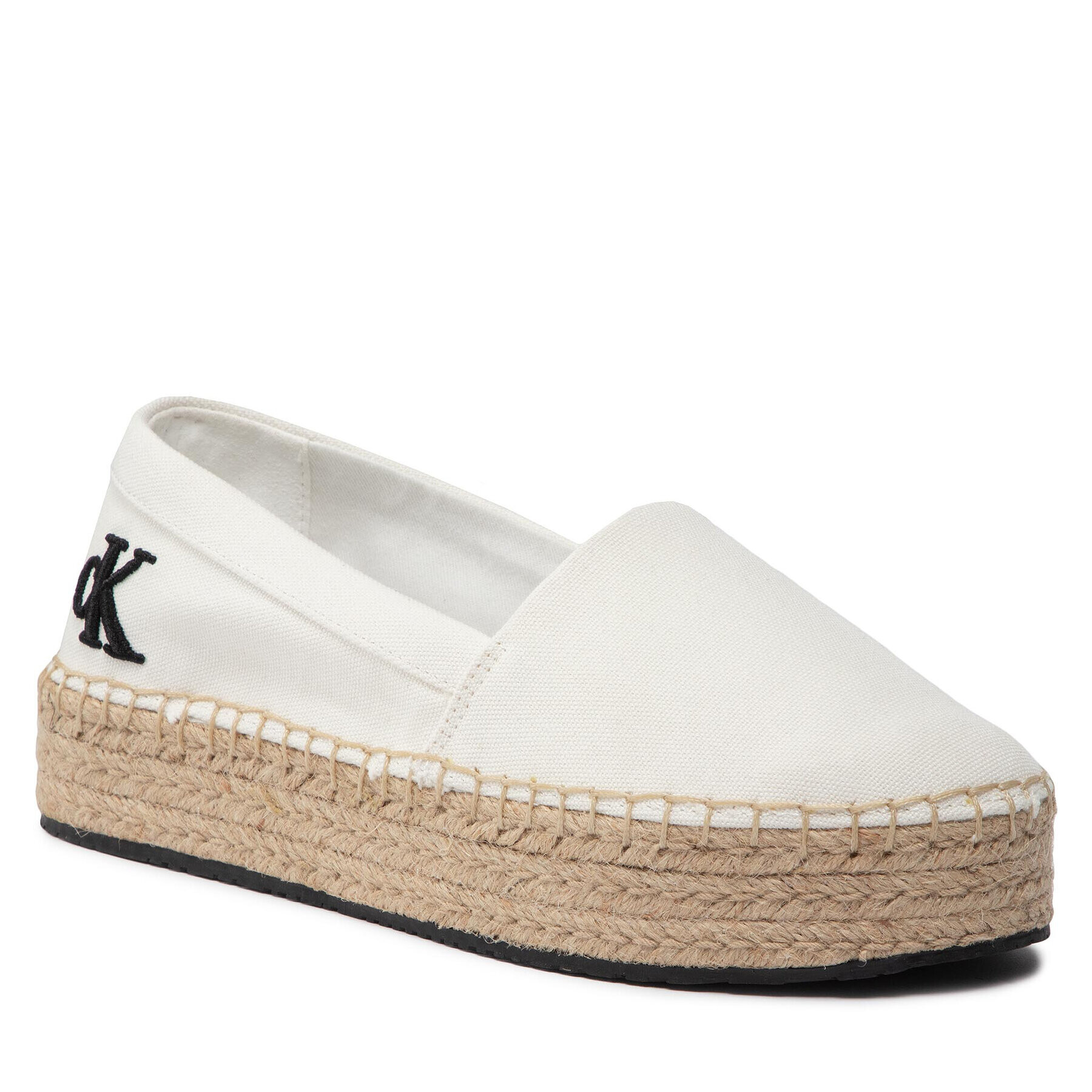 Calvin Klein Jeans Еспадрили Flatform Espadrille YW0YW00661 Бял - Pepit.bg