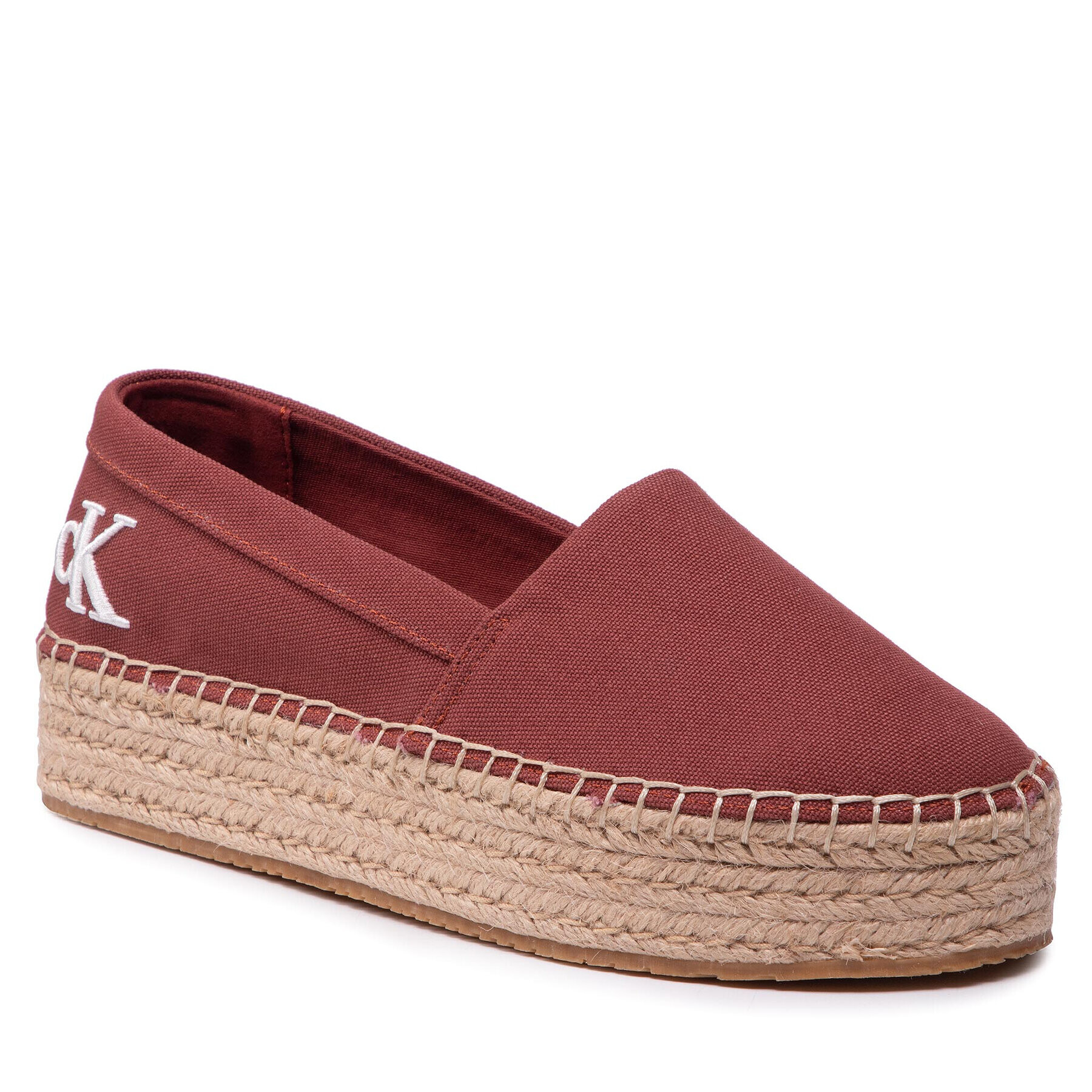 Calvin Klein Jeans Еспадрили Flatform Espadrille YW0YW00661 Бордо - Pepit.bg