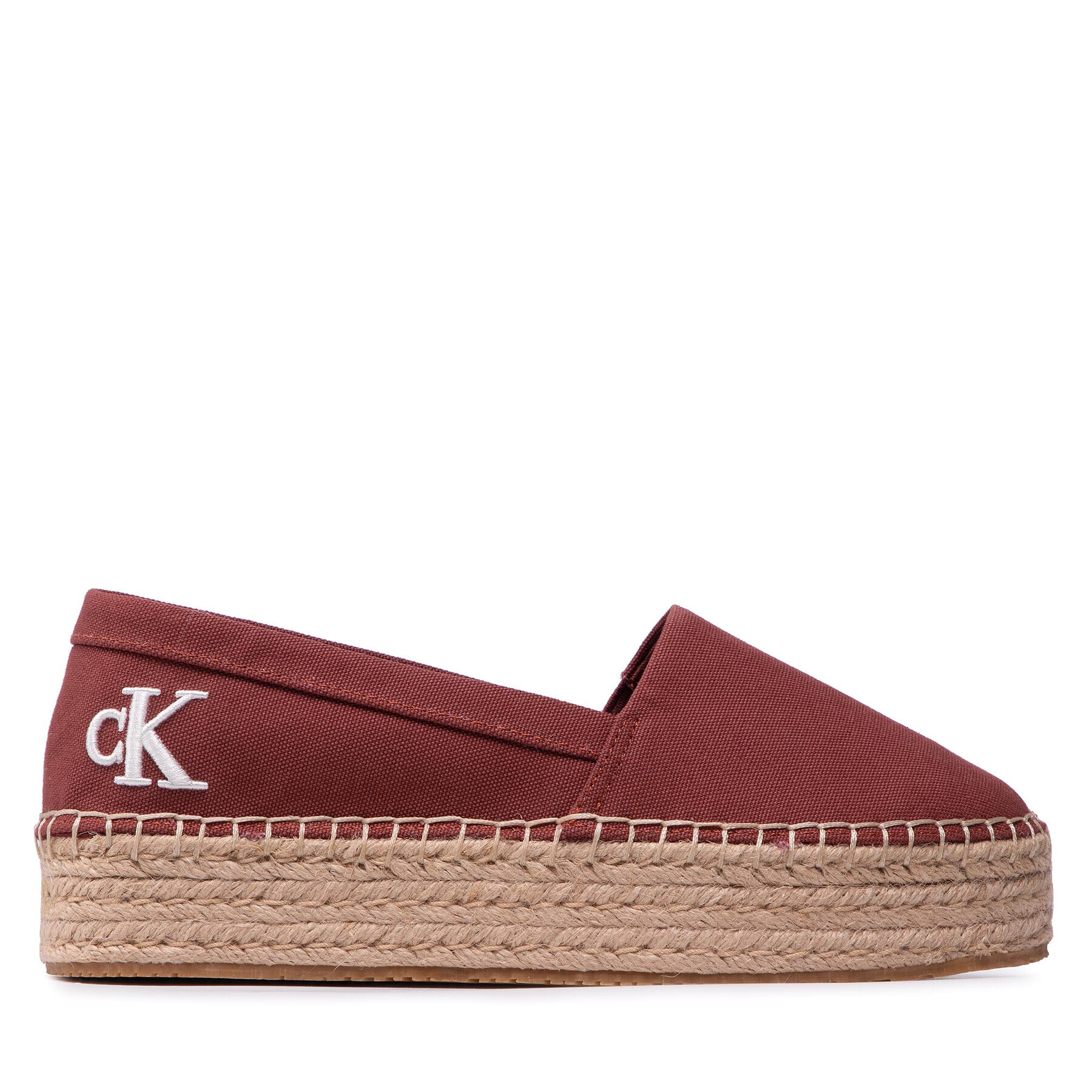 Calvin Klein Jeans Еспадрили Flatform Espadrille YW0YW00661 Бордо - Pepit.bg