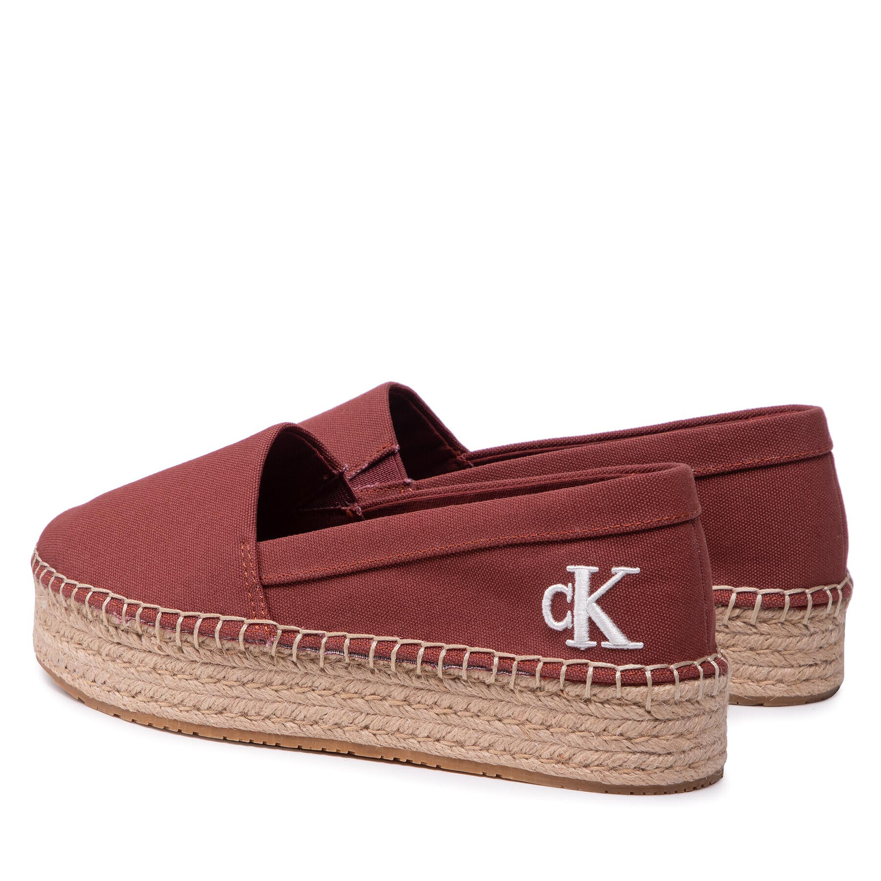 Calvin Klein Jeans Еспадрили Flatform Espadrille YW0YW00661 Бордо - Pepit.bg