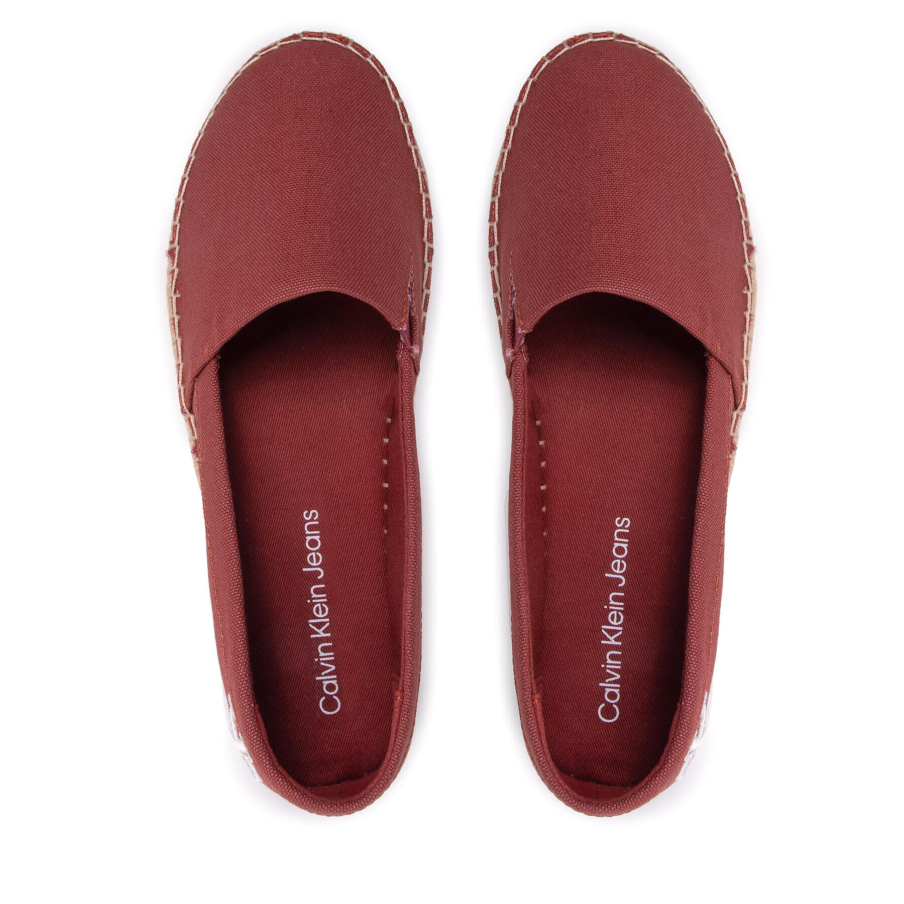 Calvin Klein Jeans Еспадрили Flatform Espadrille YW0YW00661 Бордо - Pepit.bg