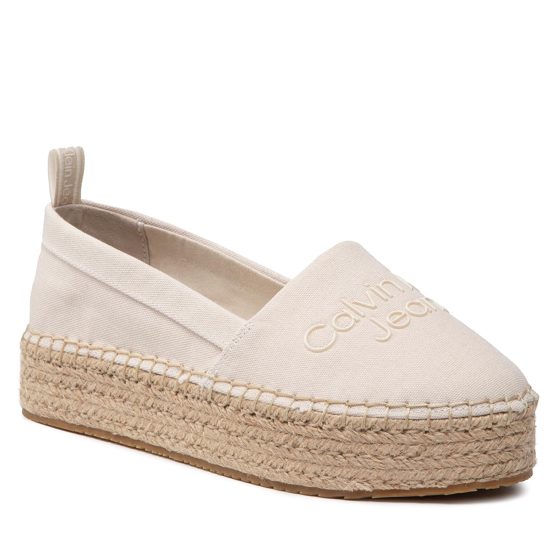 Calvin Klein Jeans Еспадрили Flatform Espadrilles YW0YW00579 Бежов - Pepit.bg