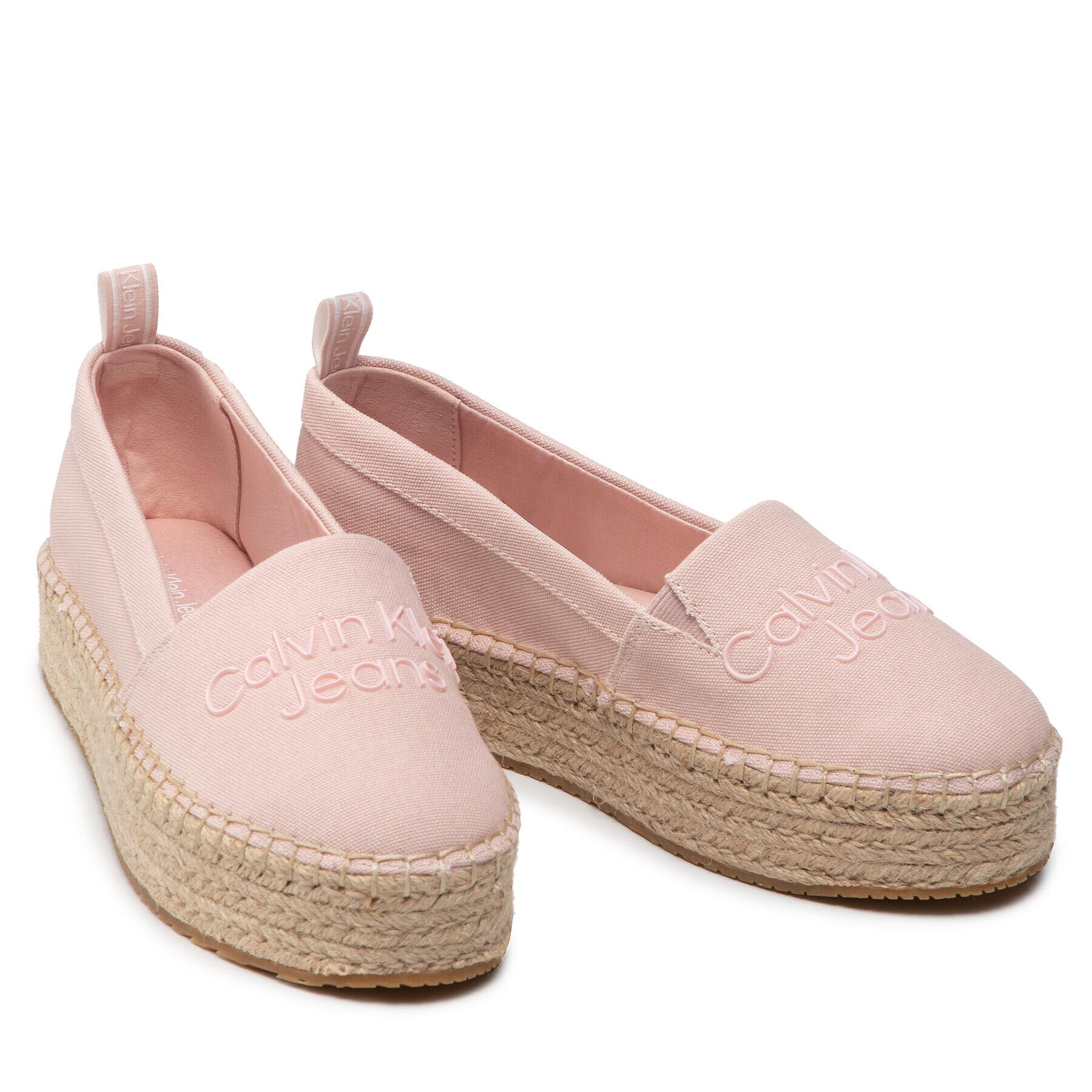 Calvin Klein Jeans Еспадрили Flatform Espadrilles YW0YW00579 Розов - Pepit.bg