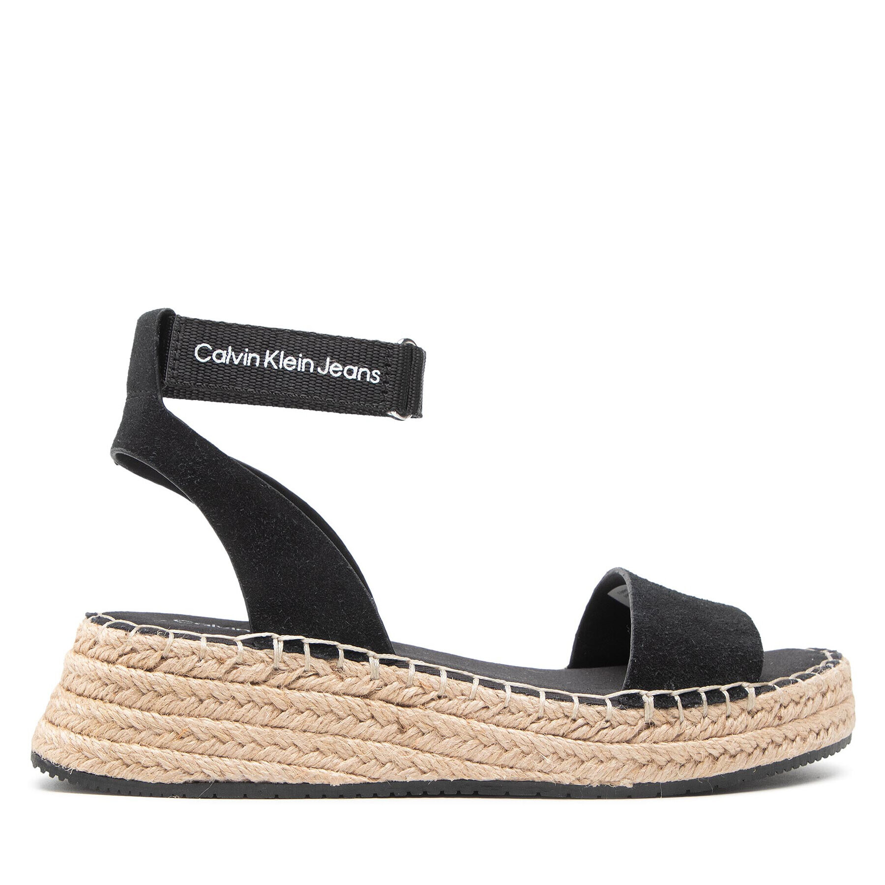 Calvin Klein Jeans Еспадрили Sporty Wedge Sandal Ankle Clip YW0YW00567 Черен - Pepit.bg