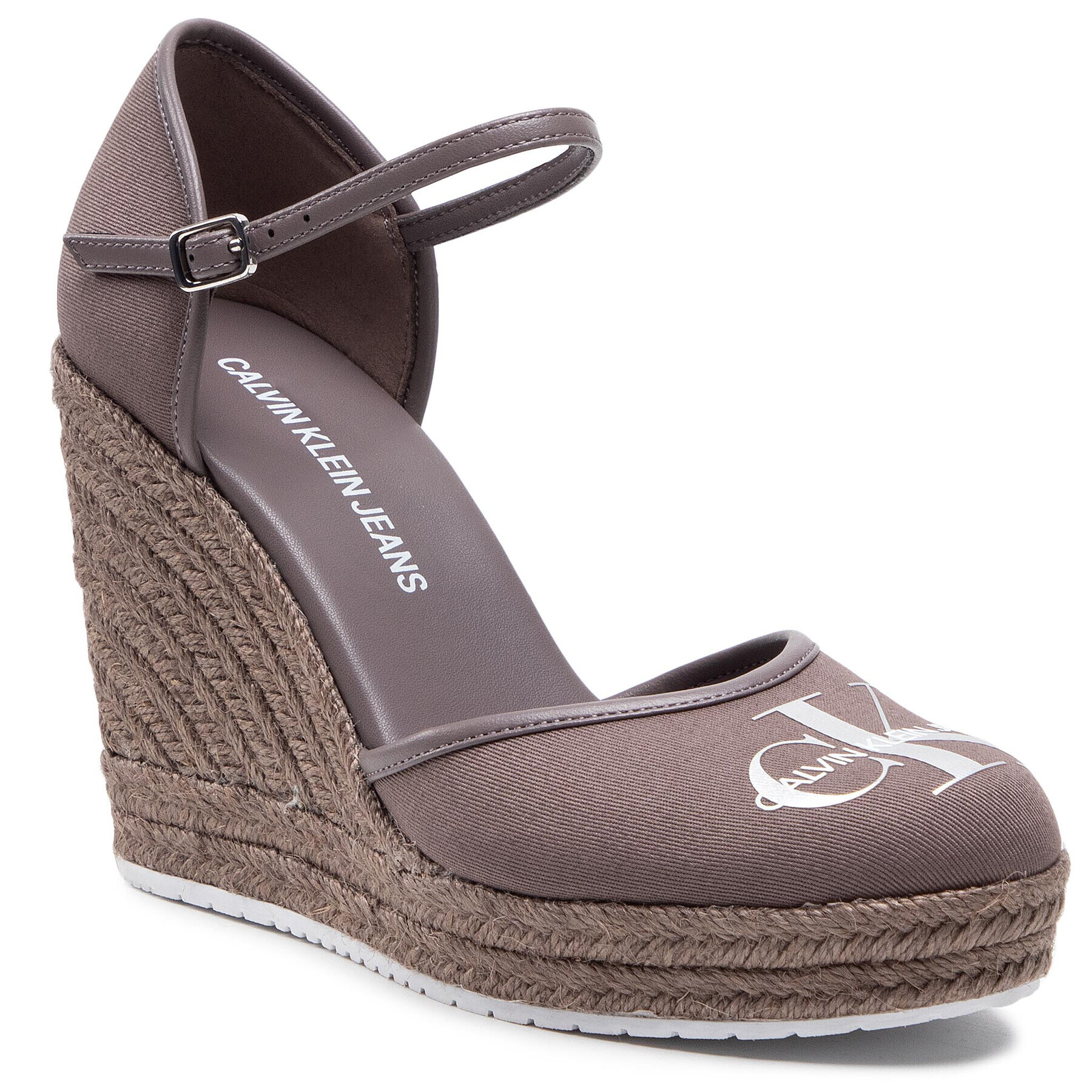 Calvin Klein Jeans Еспадрили Wedge Sandal Close Toe Co YW0YW00150 Кафяв - Pepit.bg