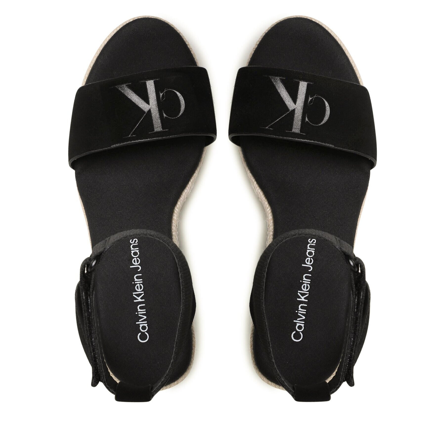 Calvin Klein Jeans Еспадрили Wedge Sandal Su Con YW0YW01026 Черен - Pepit.bg