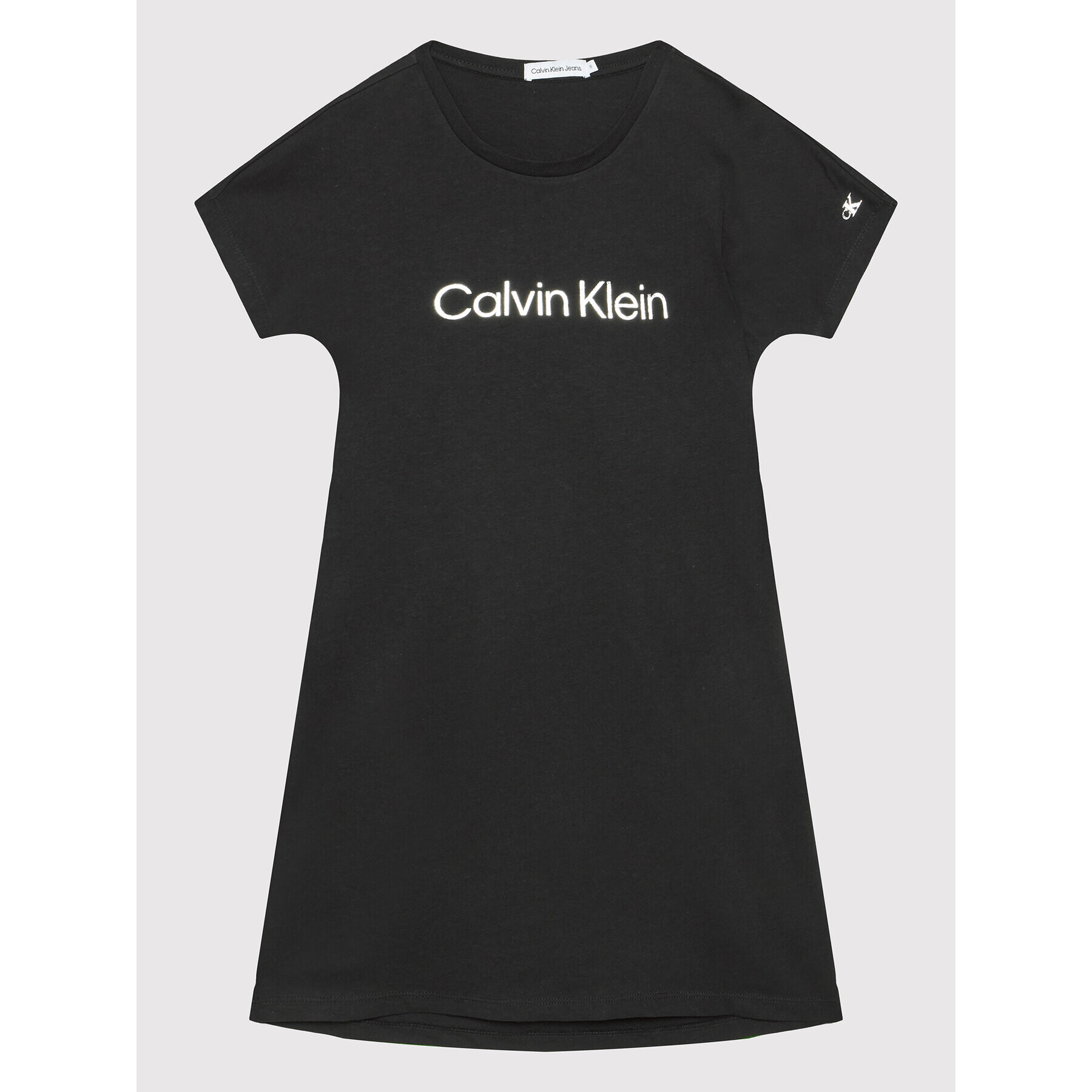 Calvin Klein Jeans Ежедневна рокля Inst Silver Logo IG0IG01418 Черен Regular Fit - Pepit.bg