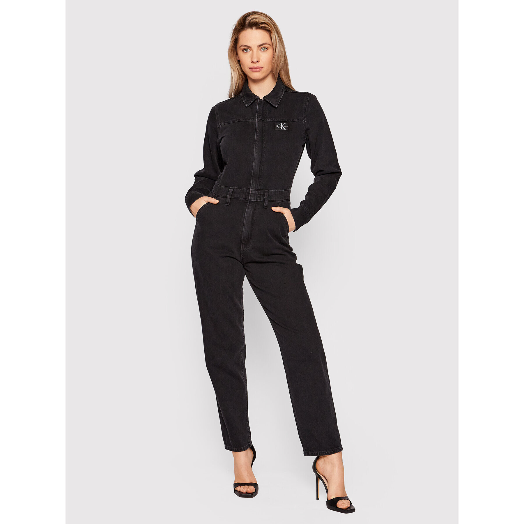 Calvin Klein Jeans Гащеризон J20J217825 Черен Regular Fit - Pepit.bg
