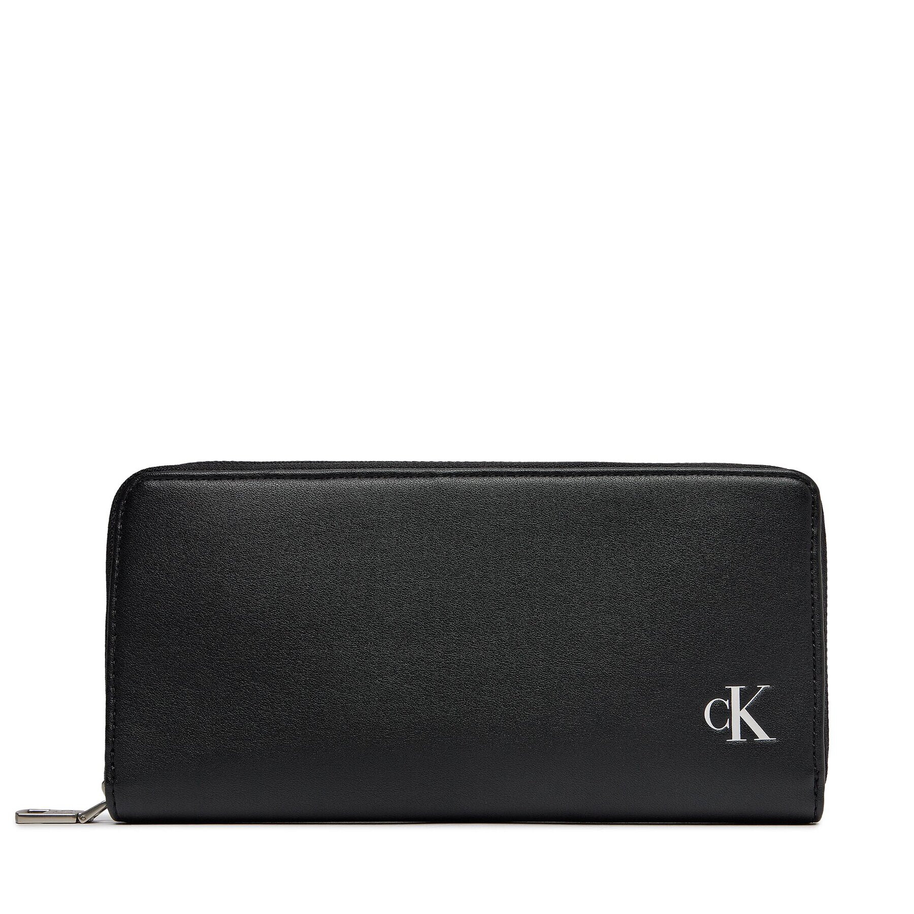 Calvin Klein Jeans Голям дамски портфейл Block Zip Around Pu K60K611478 Черен - Pepit.bg