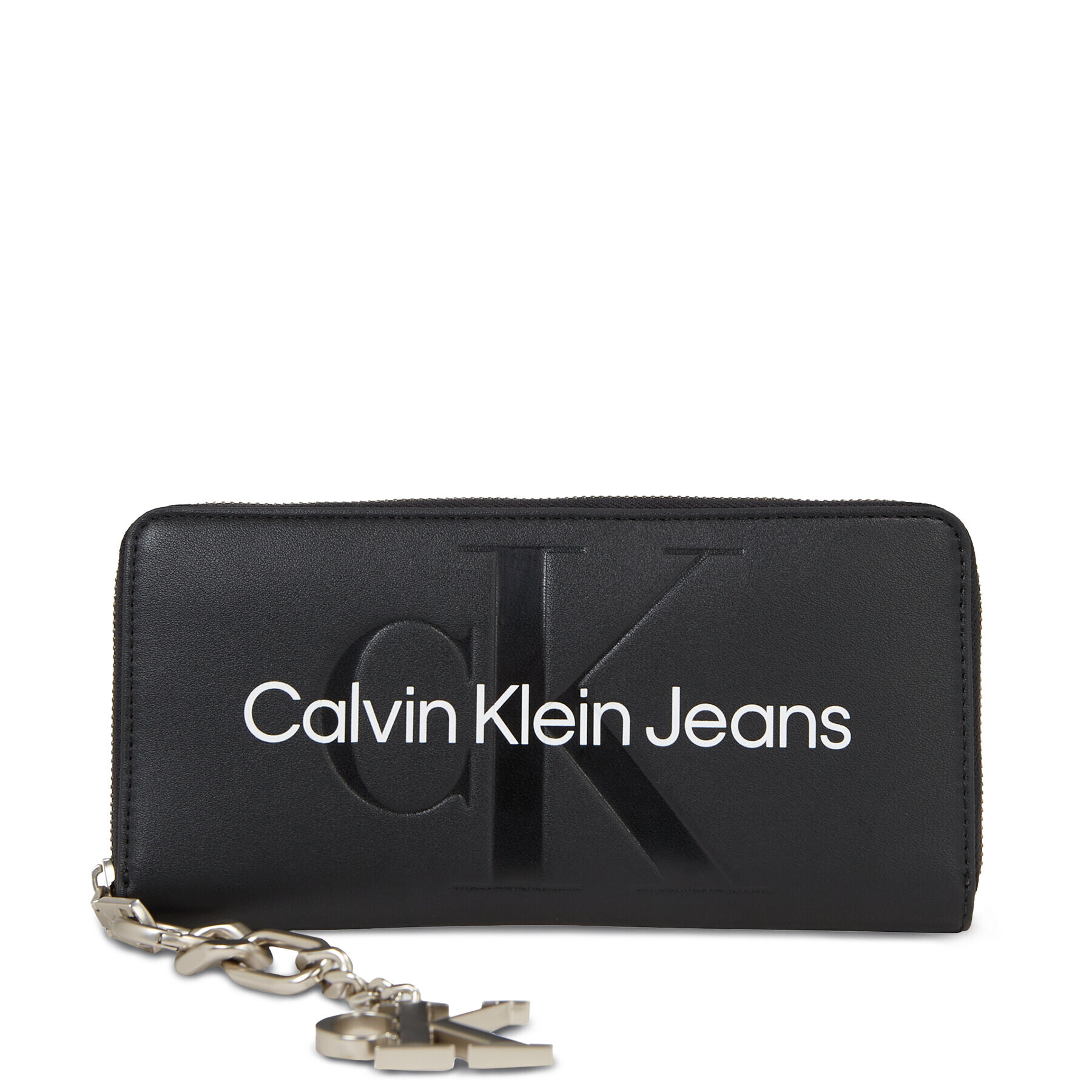 Calvin Klein Jeans Голям дамски портфейл Gifting Zip Around/Keyfob K60K611419 Черен - Pepit.bg