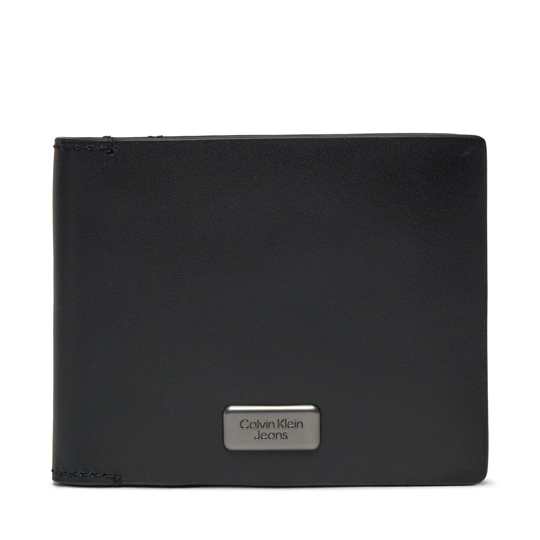 Calvin Klein Jeans Голям мъжки портфейл Inst Plaque Bifold W/Coin K50K511432 Черен - Pepit.bg