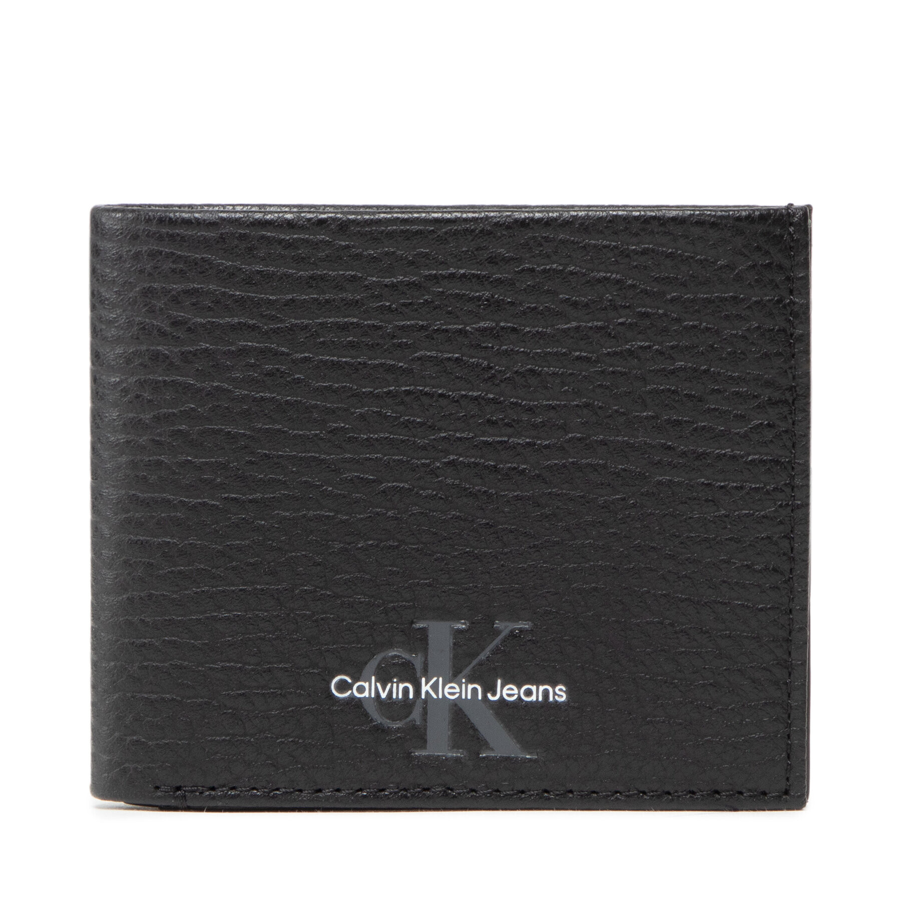 Calvin Klein Jeans Голям мъжки портфейл Mono Textured Bifold K50K509497 Черен - Pepit.bg