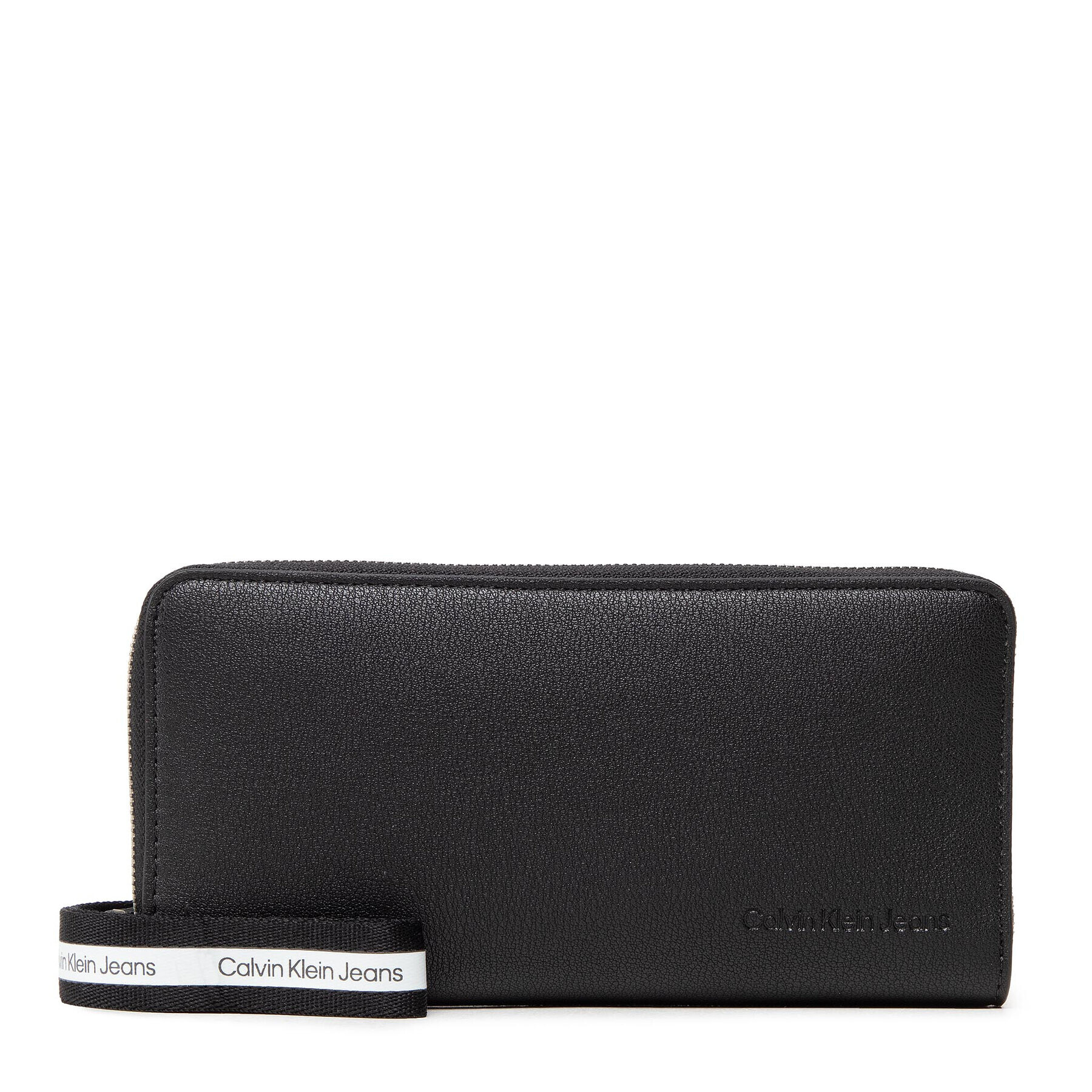 Calvin Klein Jeans Голям дамски портфейл Ultralight Zip Around W/Wristlet K60K609324 Черен - Pepit.bg