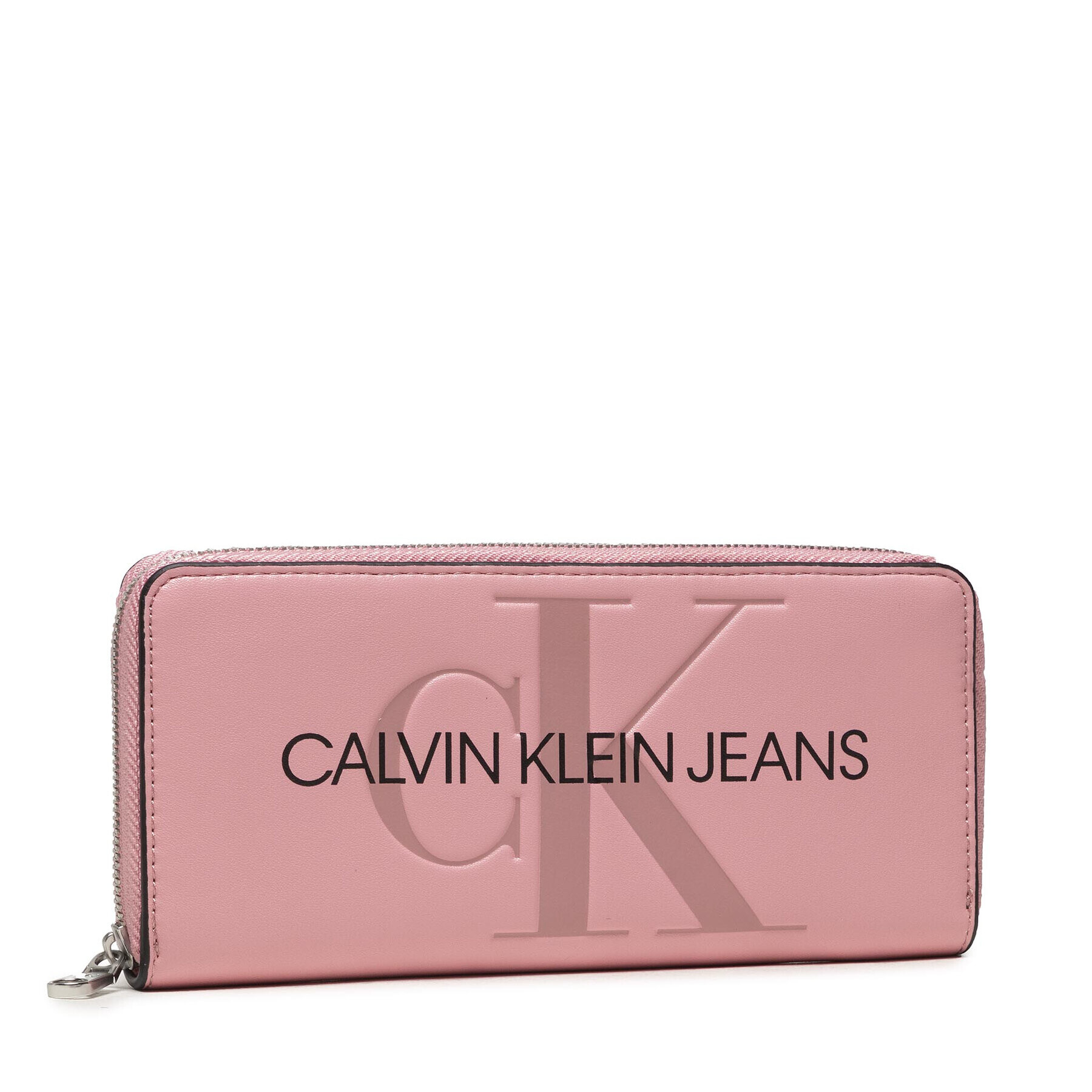 Calvin Klein Jeans Голям дамски портфейл Zip Around K60K607634 Розов - Pepit.bg