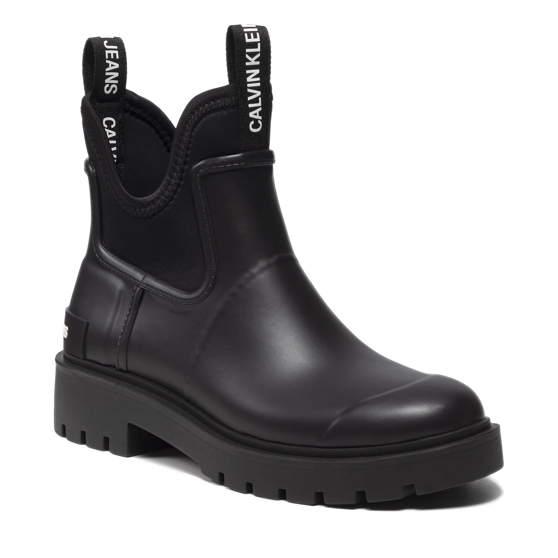 Calvin Klein Jeans Гумени ботуши Mid Rainboot Chelsea YW0YW00424 Черен - Pepit.bg