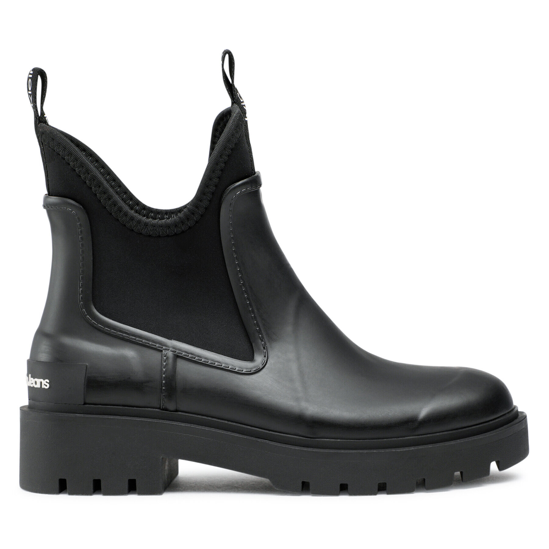 Calvin Klein Jeans Гумени ботуши Mid Rainboot Chelsea YW0YW01034 Черен - Pepit.bg