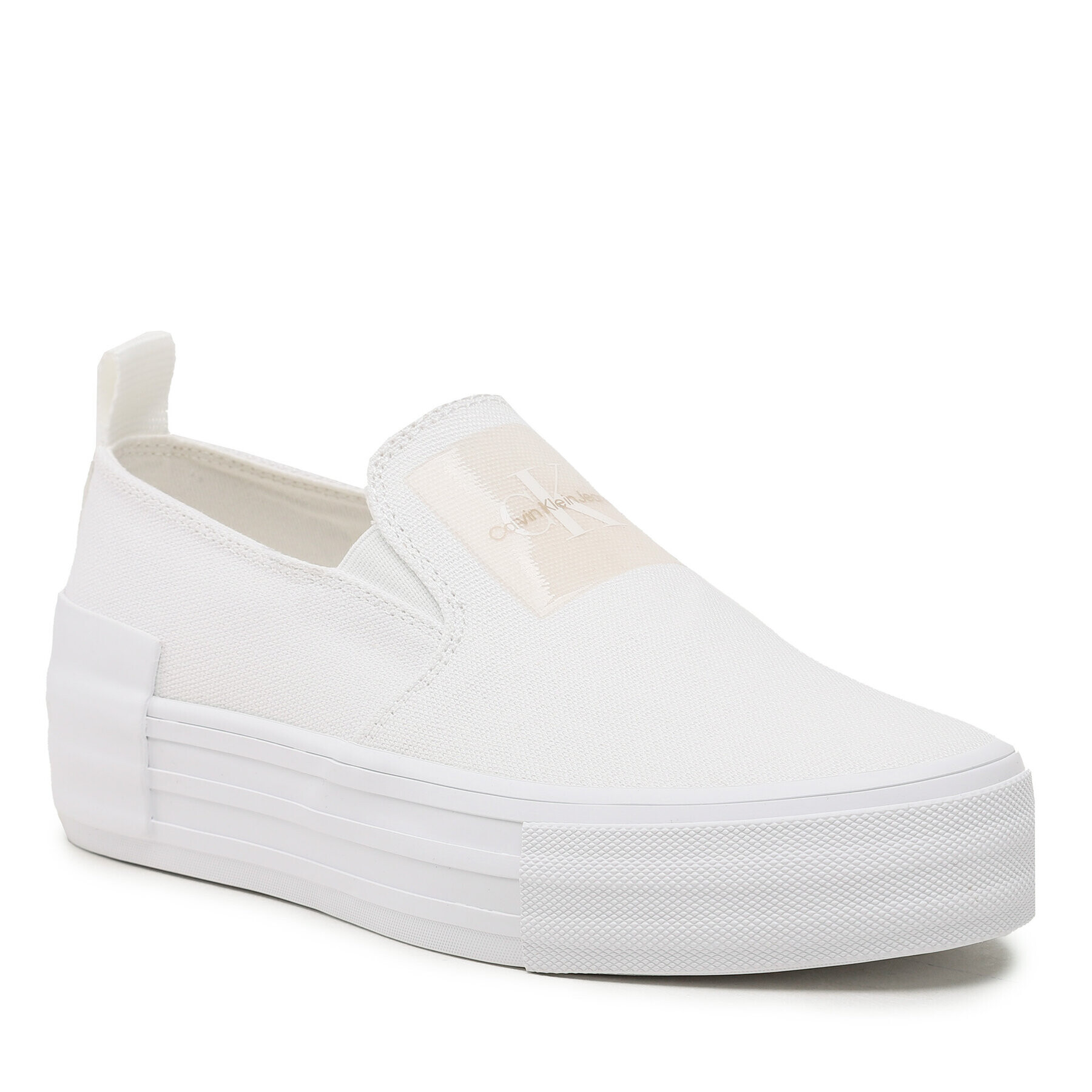 Calvin Klein Jeans Гуменки Bold Vulc Flatf Slipon Wn YW0YW01040 Бял - Pepit.bg