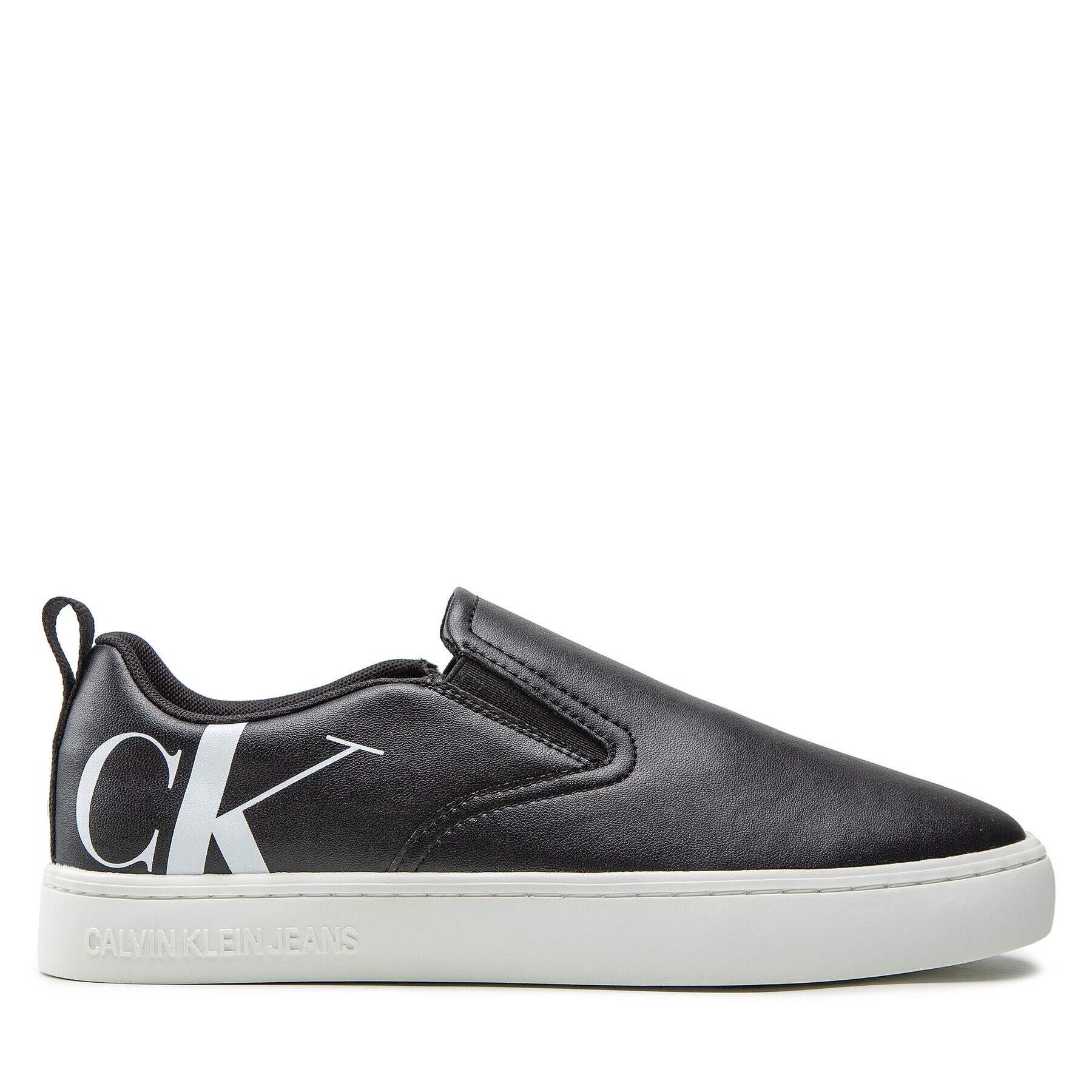 Calvin Klein Jeans Гуменки Classic Cupsole Slipon Lth YM0YM00490 Черен - Pepit.bg