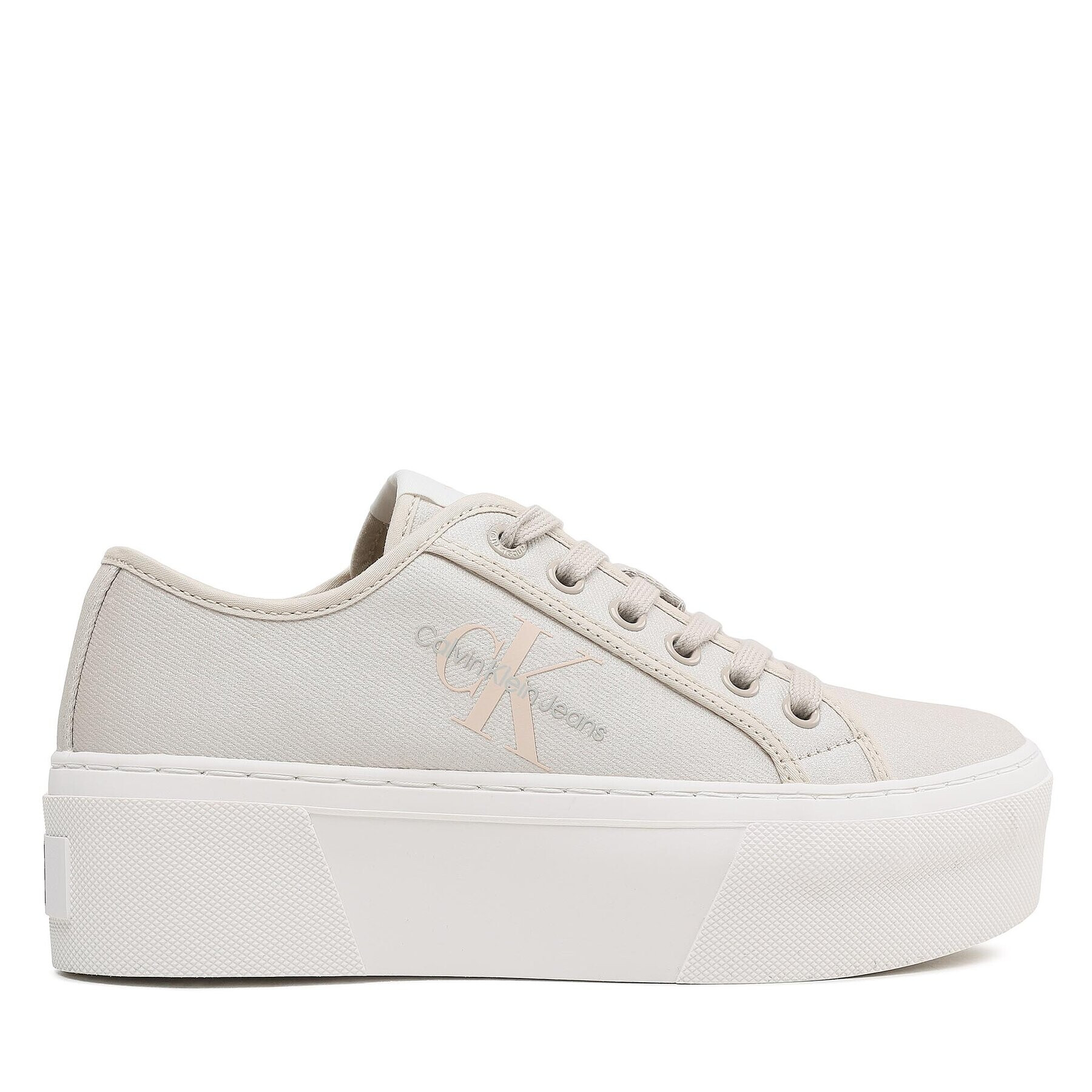 Calvin Klein Jeans Гуменки Cupsole Flatform Ny Pearl Wn YW0YW01221 Бежов - Pepit.bg