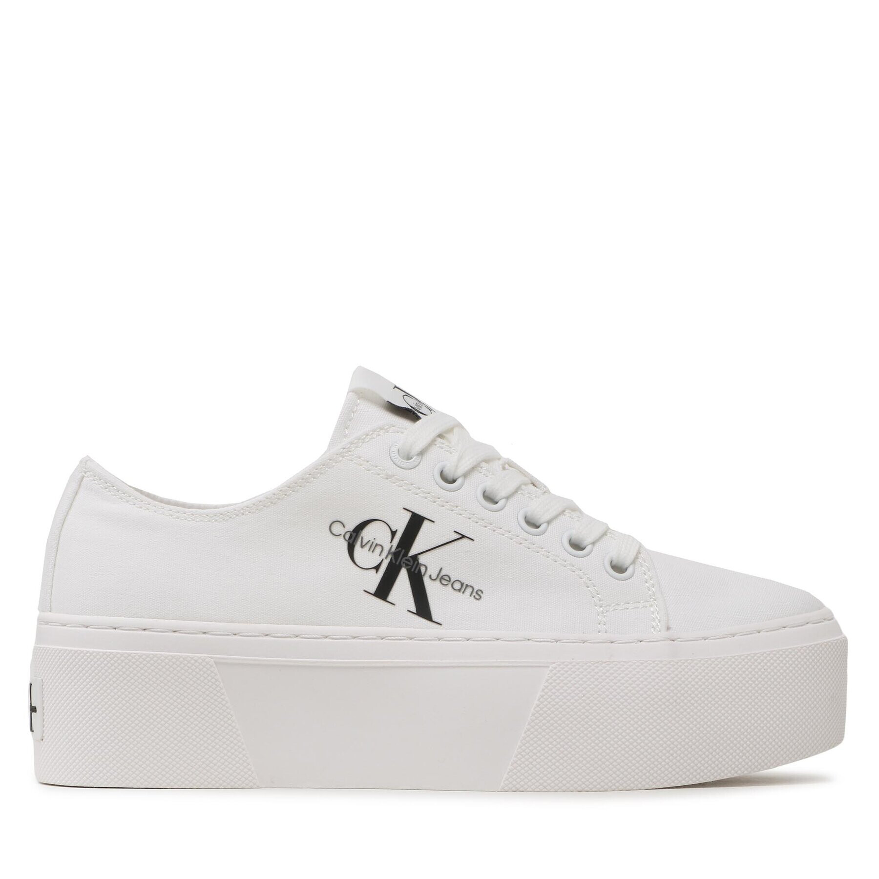 Calvin Klein Jeans Гуменки Cupsole Low Txt YW0YW01033 Бял - Pepit.bg