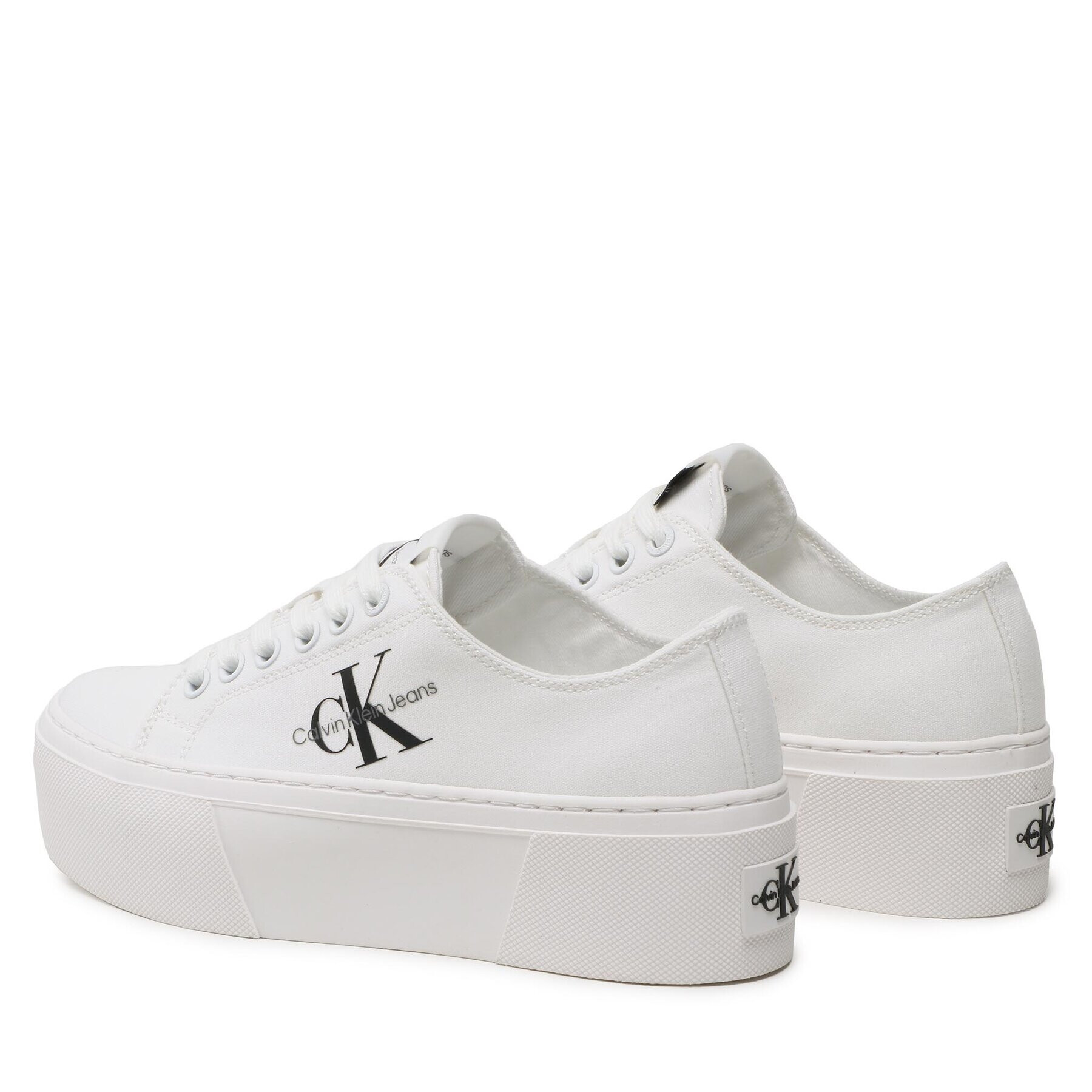 Calvin Klein Jeans Гуменки Cupsole Low Txt YW0YW01033 Бял - Pepit.bg