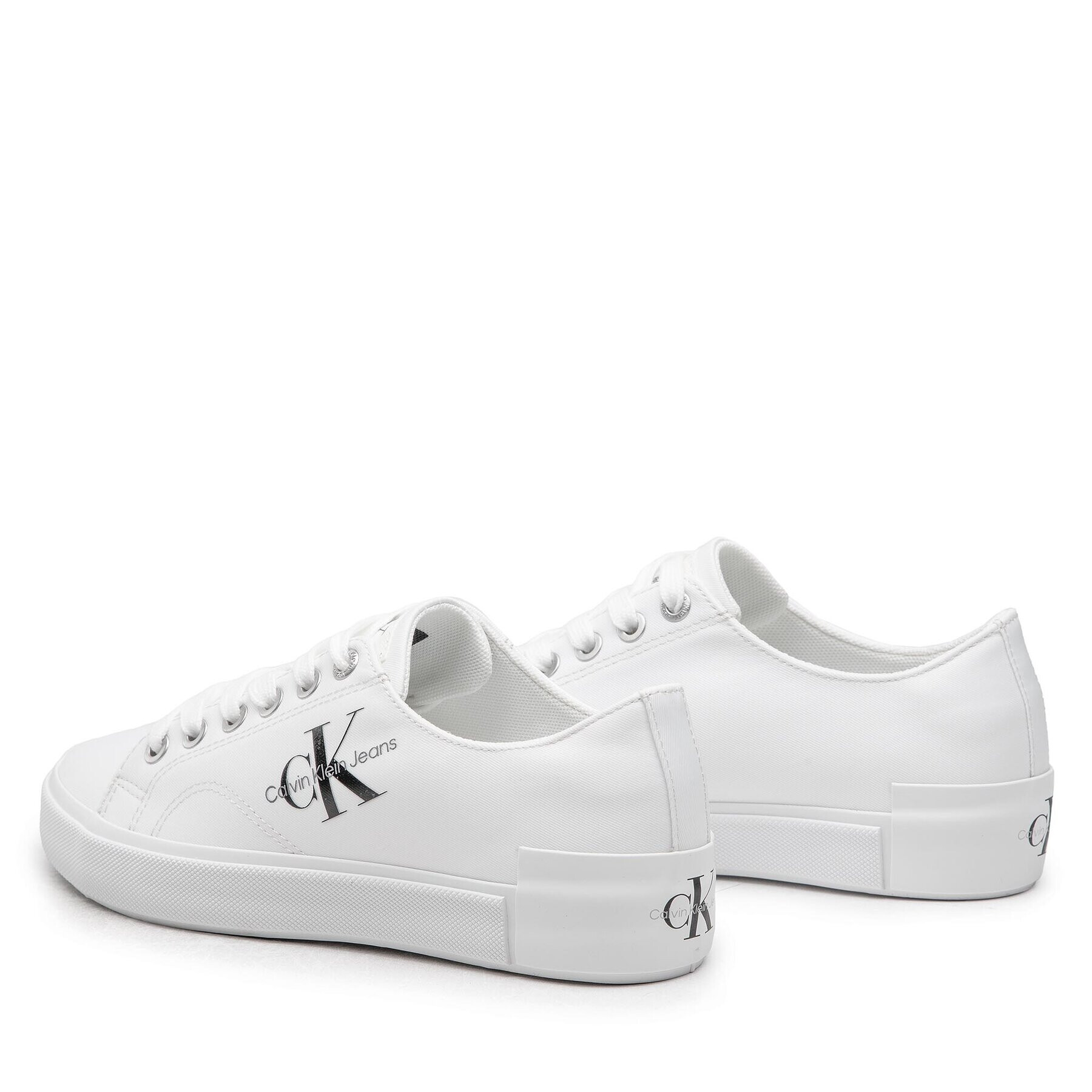 Calvin Klein Jeans Гуменки Ess Vulcanized Laceup Low Ny YW0YW00756 Бял - Pepit.bg