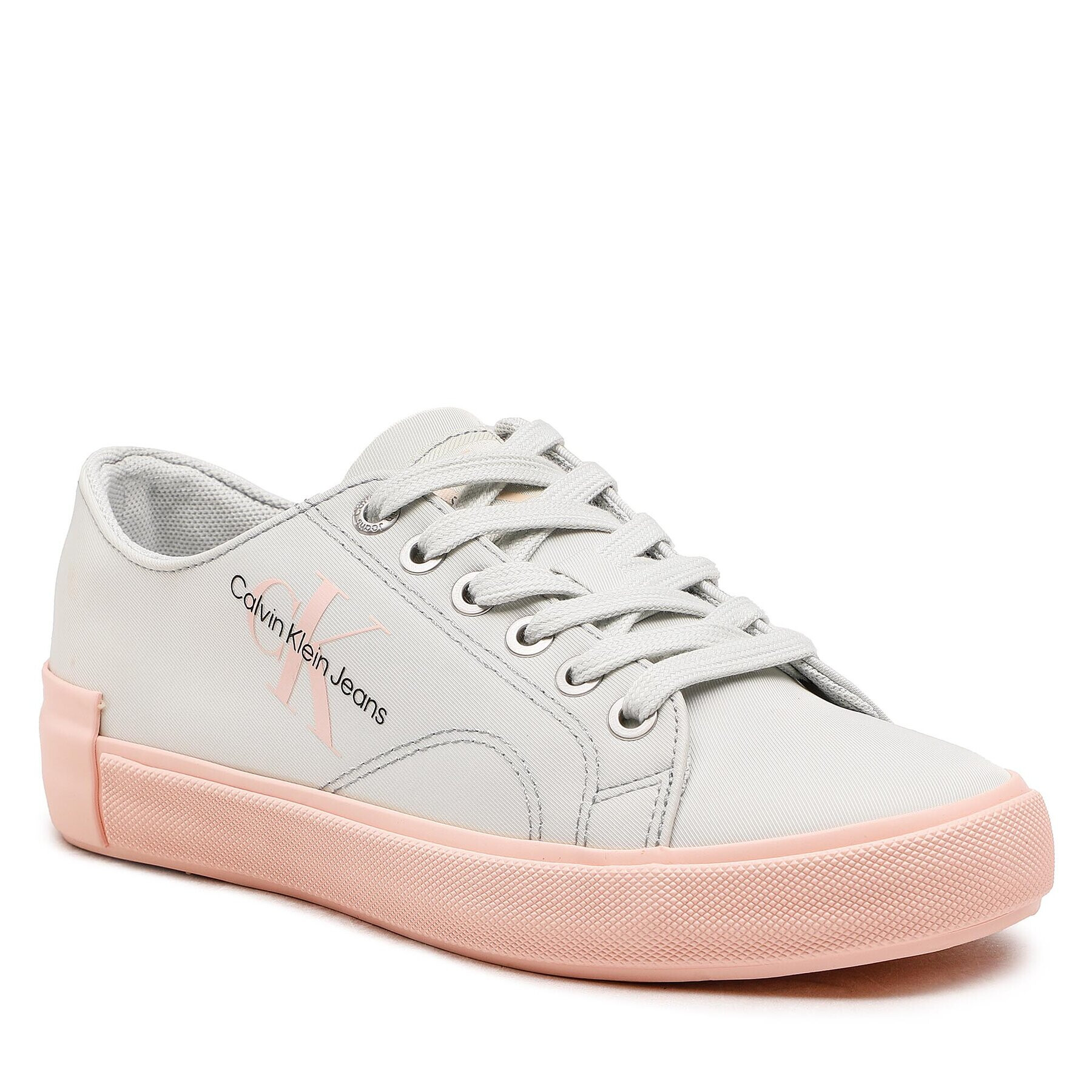 Calvin Klein Jeans Гуменки Ess Vulcanized Laceup Low Ny YW0YW00756 Сив - Pepit.bg