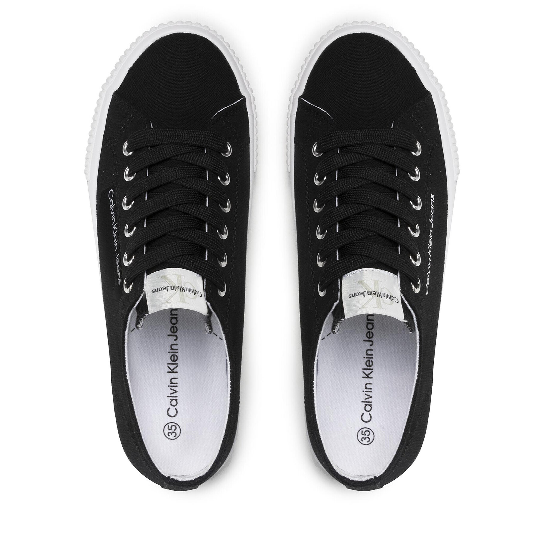 Calvin Klein Jeans Гуменки Higt Top Lace-Up Sneaker V3X9-80126-0890 S Черен - Pepit.bg