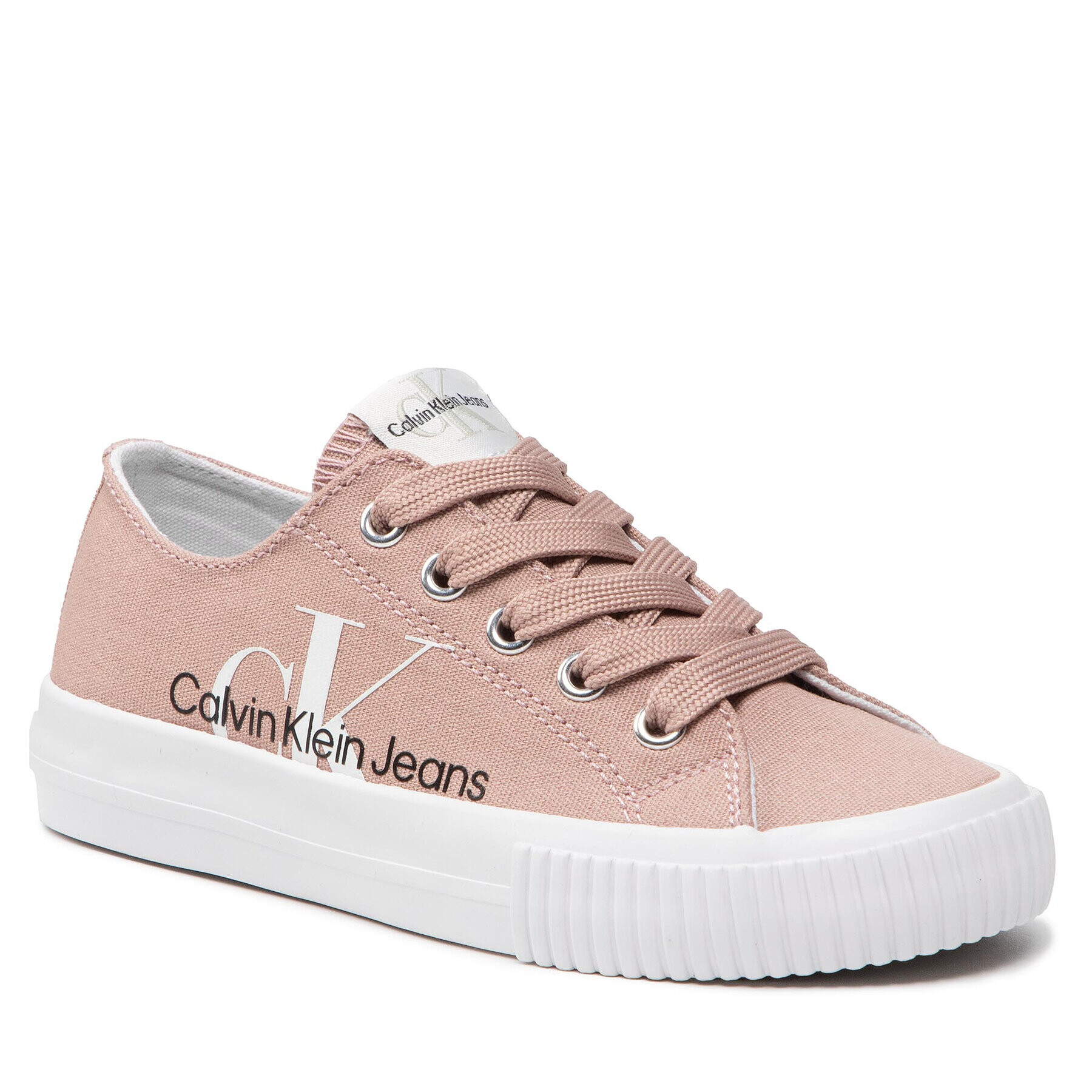 Calvin Klein Jeans Гуменки Low Cut Lace-Up Sneaker V3A9-80187-0890 Розов - Pepit.bg