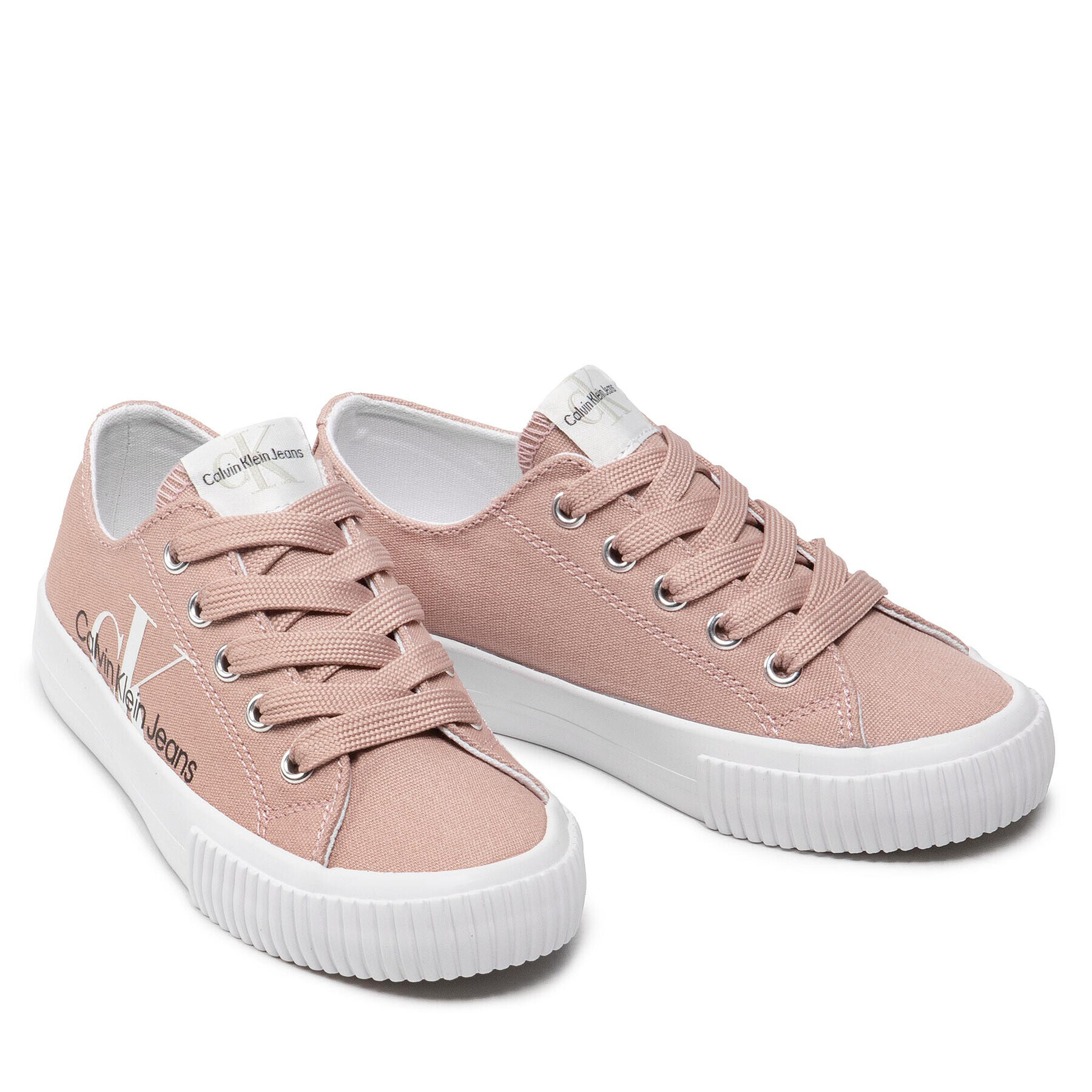 Calvin Klein Jeans Гуменки Low Cut Lace-Up Sneaker V3A9-80187-0890 Розов - Pepit.bg