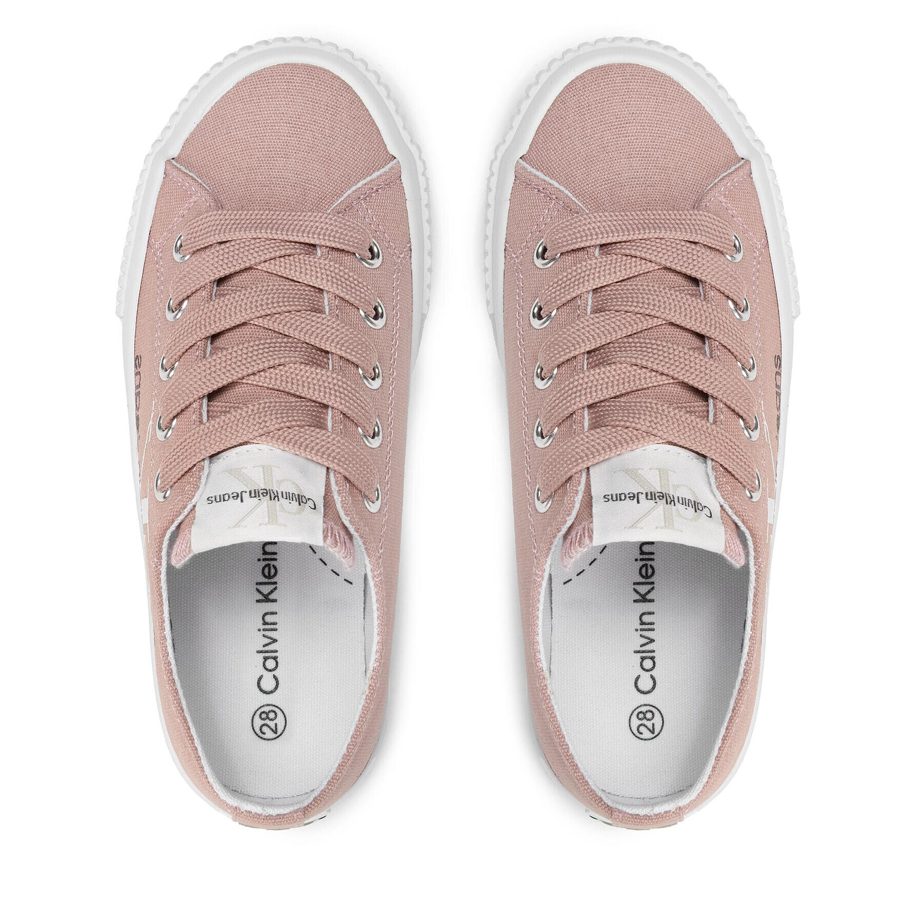 Calvin Klein Jeans Гуменки Low Cut Lace-Up Sneaker V3A9-80187-0890 Розов - Pepit.bg