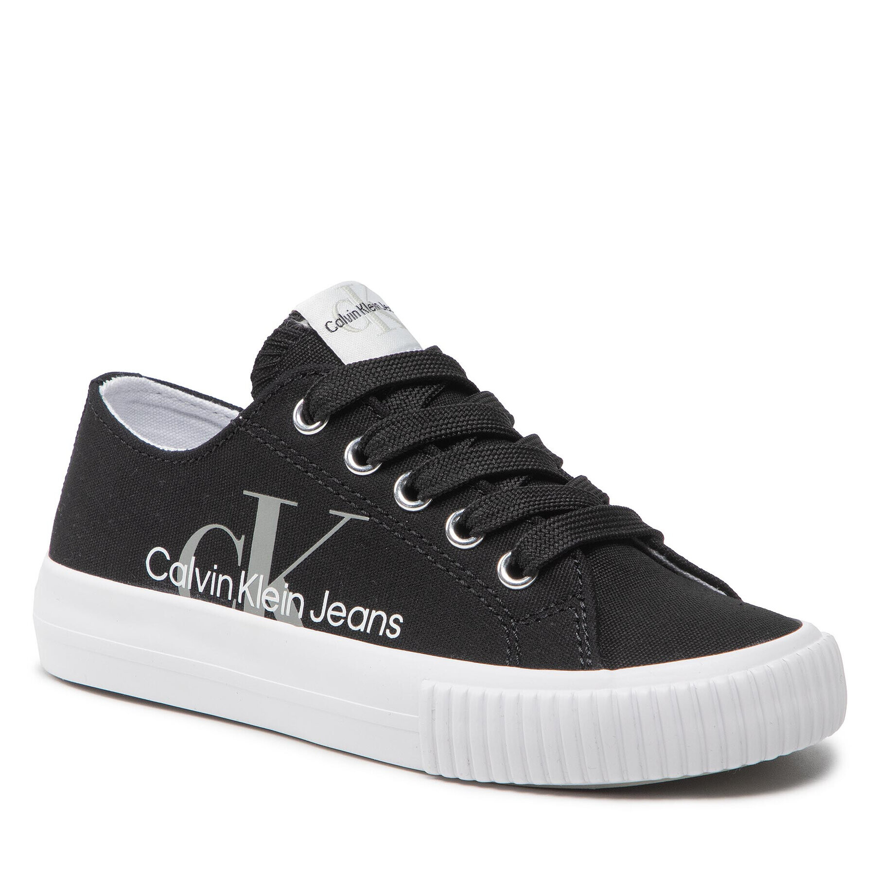 Calvin Klein Jeans Гуменки Low Cut Lace-Up Sneaker V3X9-80125-0890 M Черен - Pepit.bg