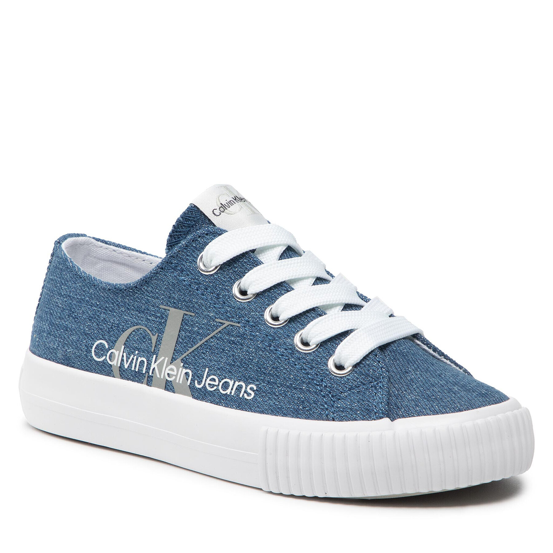 Calvin Klein Jeans Гуменки Low Cut Lace-Up Sneaker V3X9-80125-0890 M Син - Pepit.bg