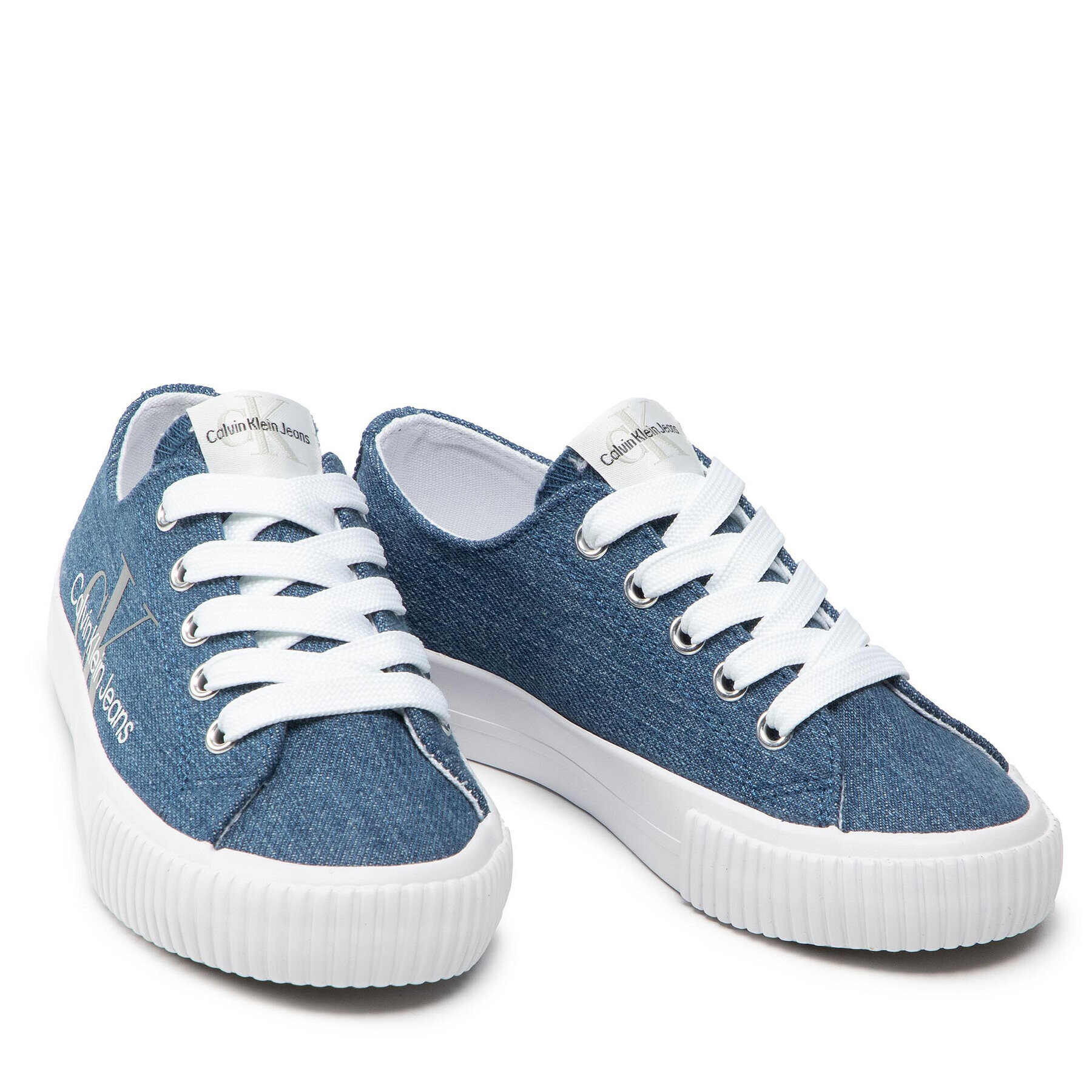 Calvin Klein Jeans Гуменки Low Cut Lace-Up Sneaker V3X9-80125-0890 M Син - Pepit.bg