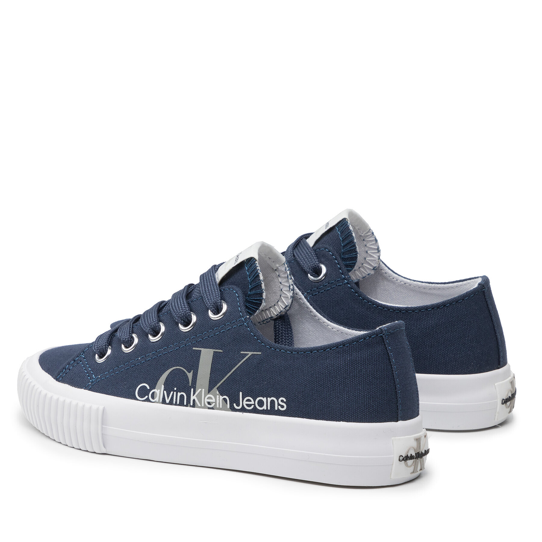 Calvin Klein Jeans Гуменки Low Cut Lace-Up Sneaker V3X9-80125-0890 M Тъмносин - Pepit.bg